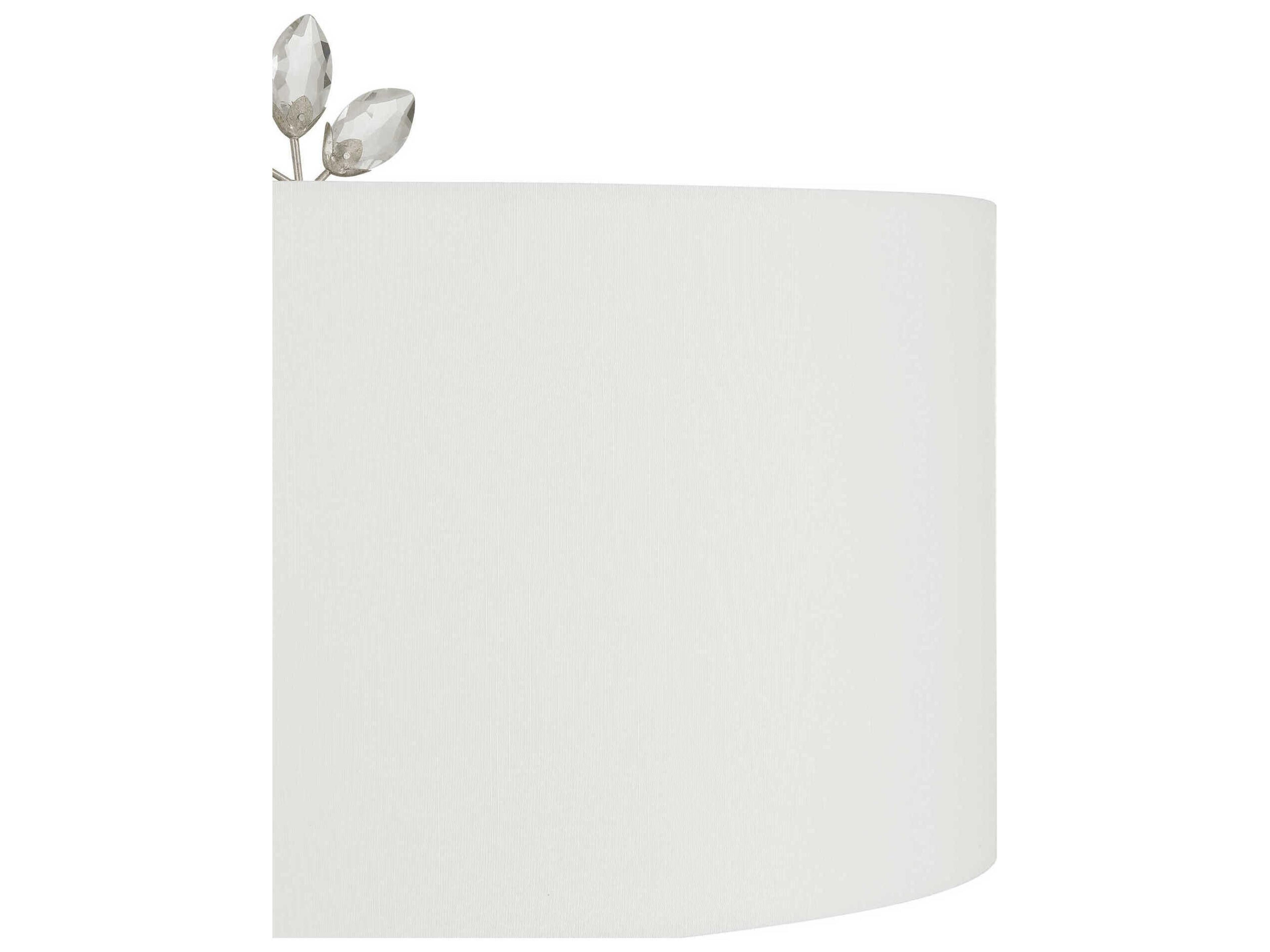 Currey & Company Forget-Me-Not 2-Light Silver Leaf Floor Lamp