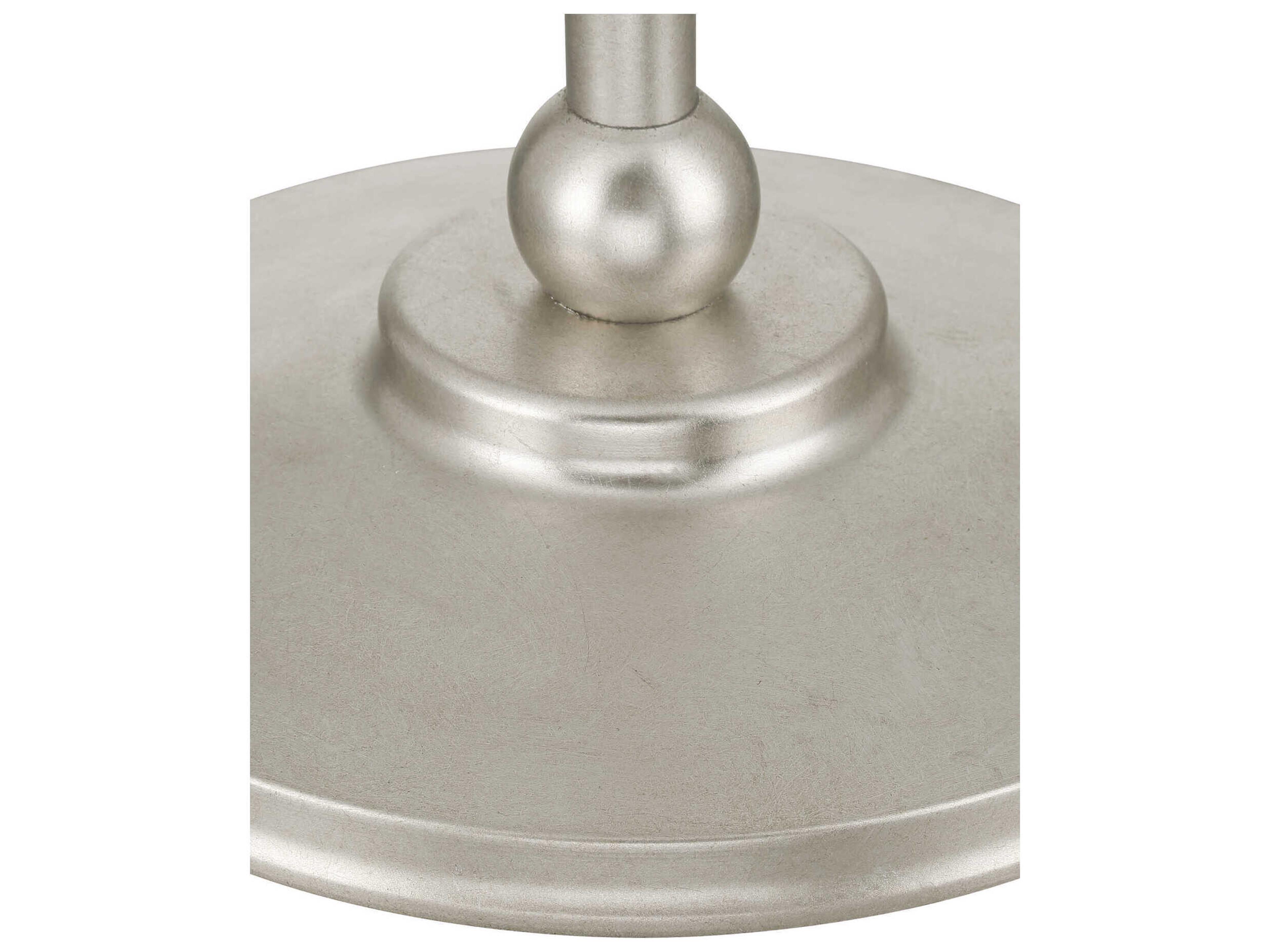 Currey & Company Forget-Me-Not 2-Light Silver Leaf Floor Lamp