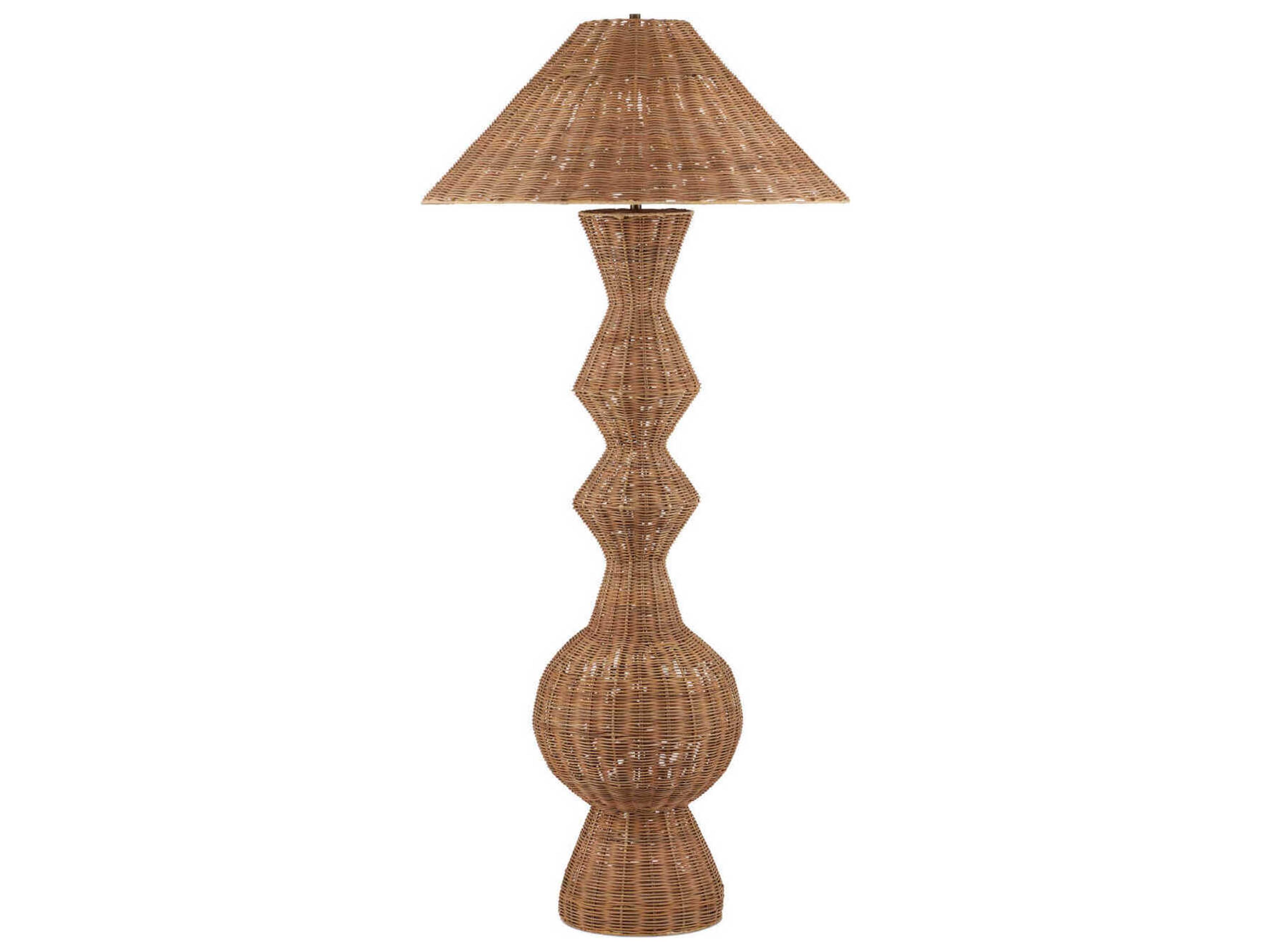 Currey & Company Nirvana 3-Light Natural Floor Lamp