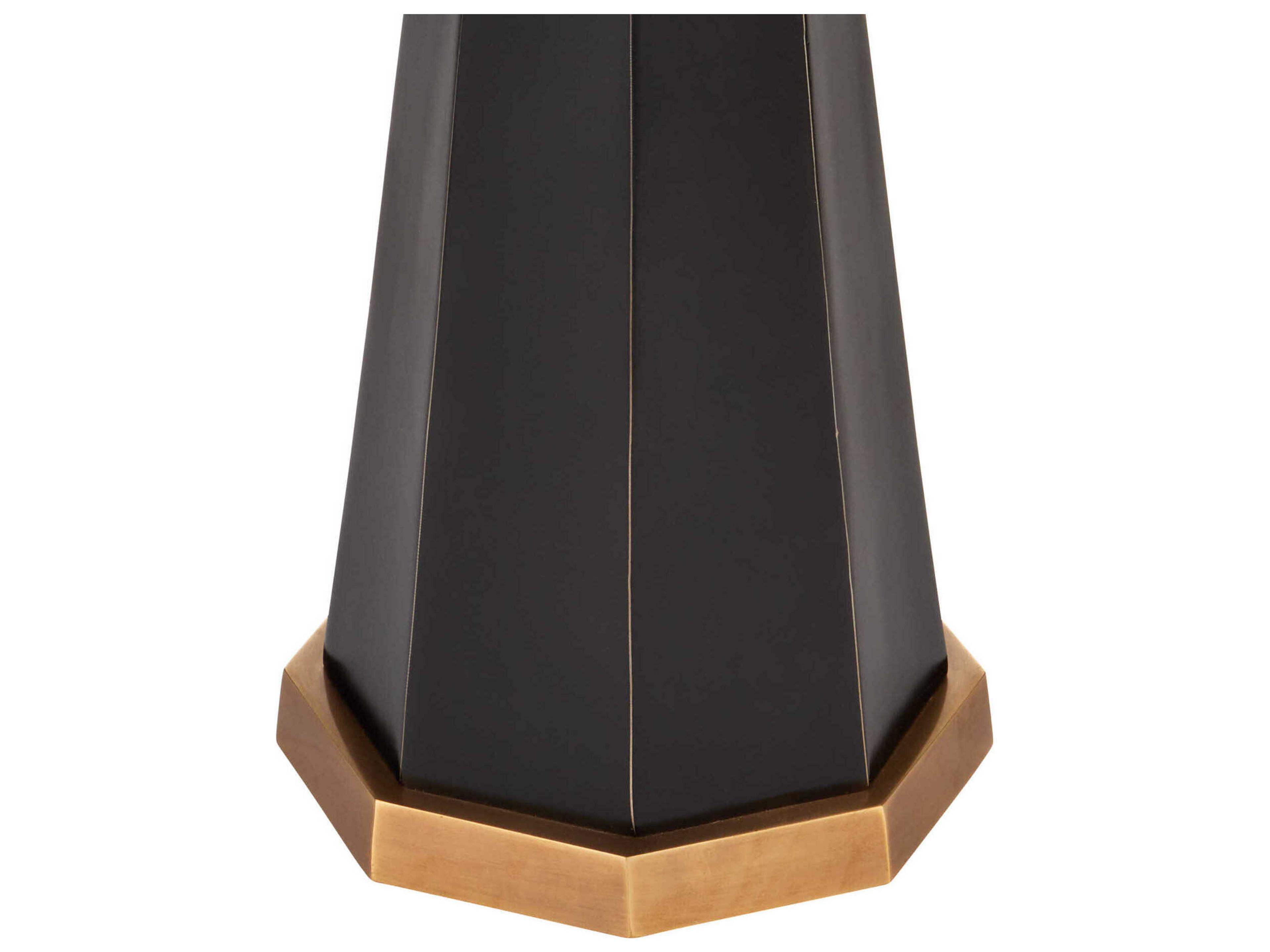 Currey & Company Gieves 1-Light Black Bronze Antique Brass Floor Lamp