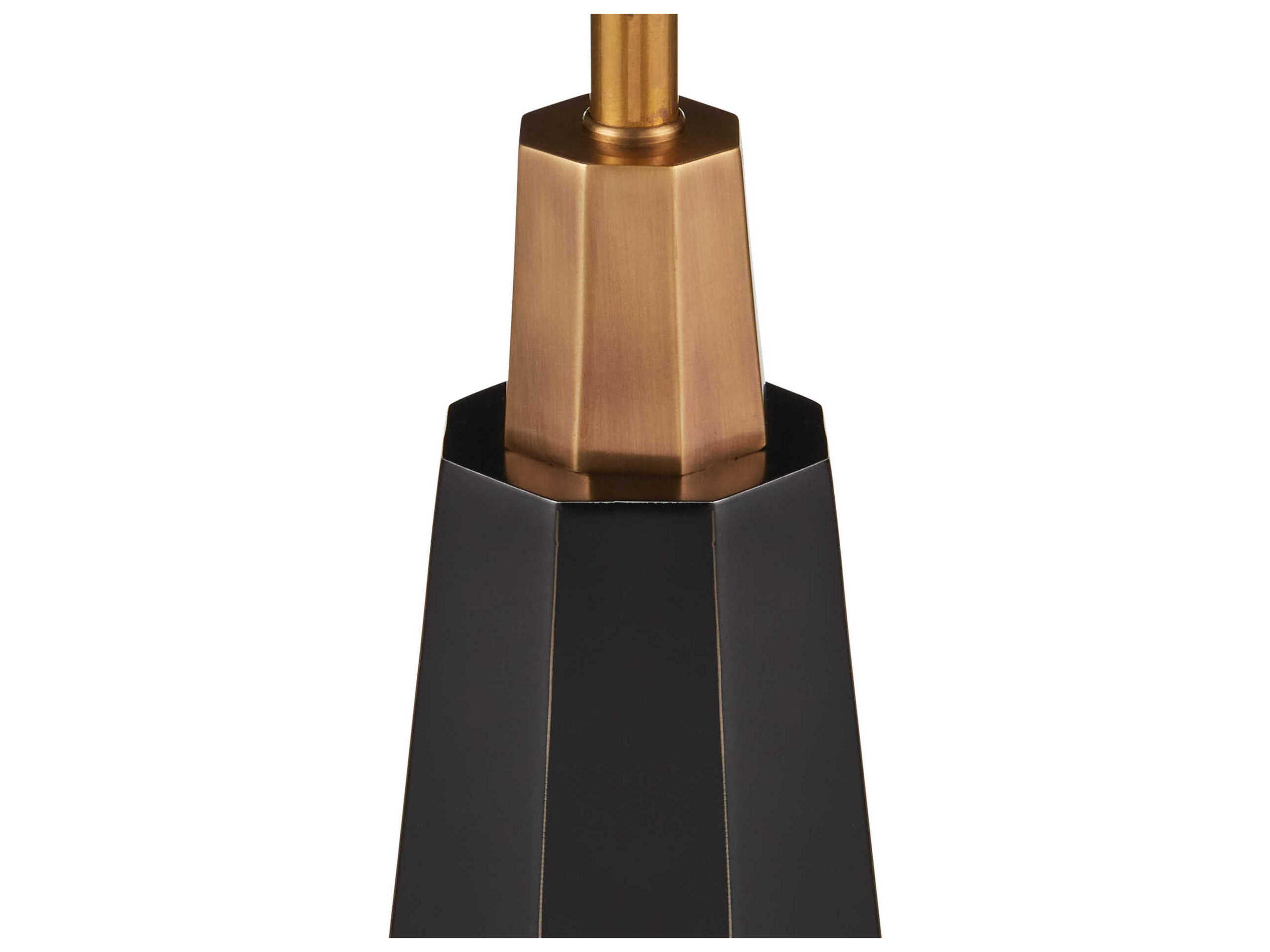 Currey & Company Gieves 1-Light Black Bronze Antique Brass Floor Lamp