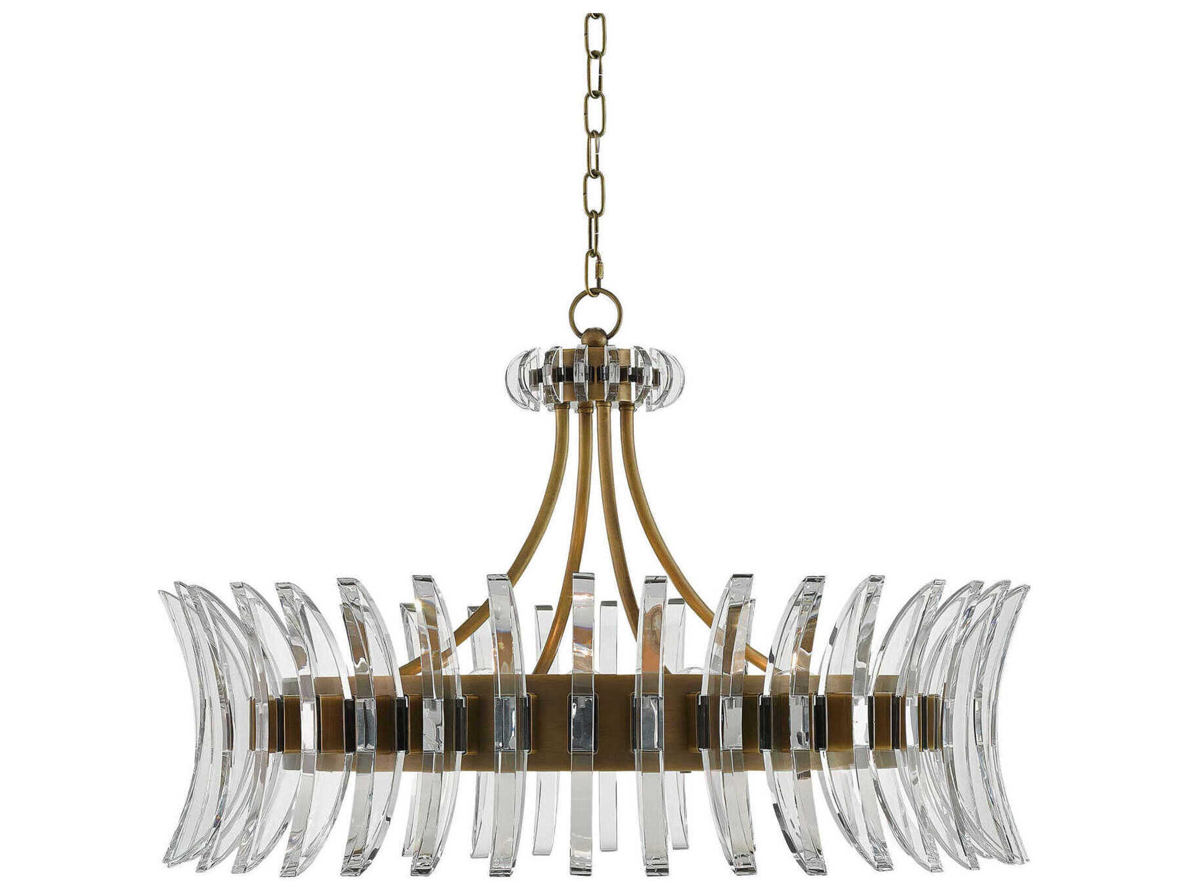 Coquette 8-Light Antique Brass Drum Pendant