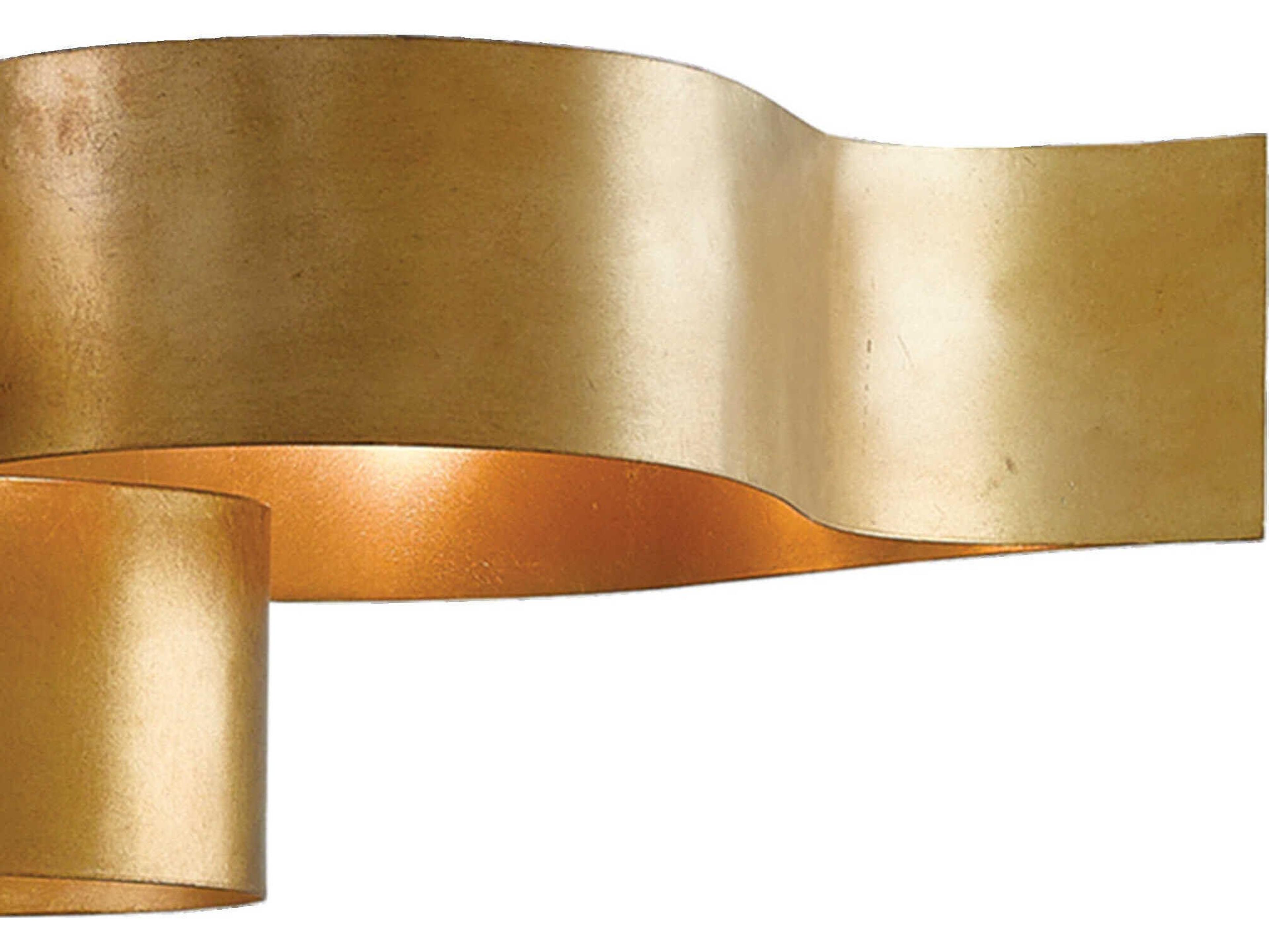 Currey & Company Grand Lotus 6-Light Antique Gold Leaf Island Pendant