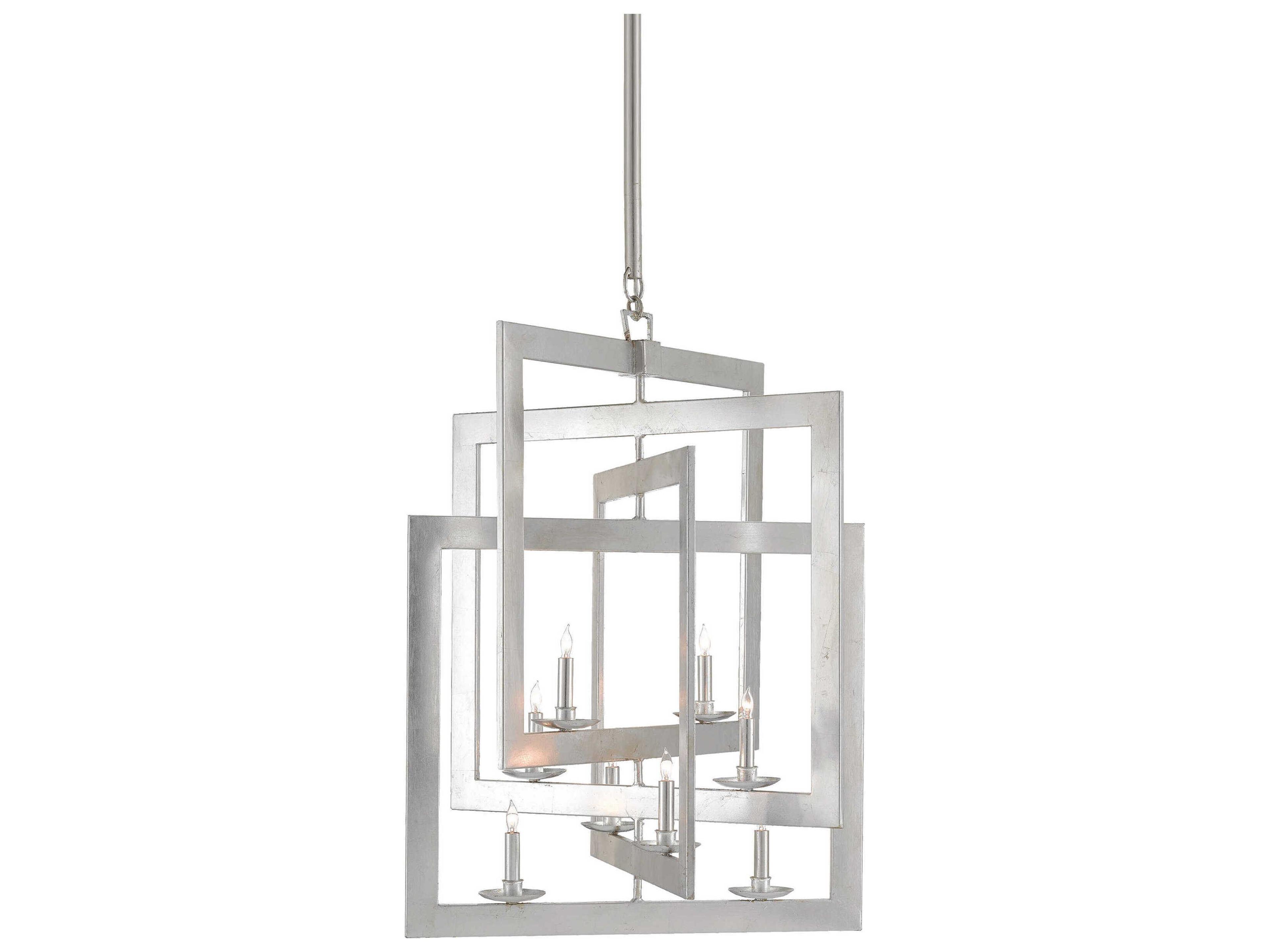 Middleton 8-Light Contemporary Silver Leaf Candelabra Chandelier