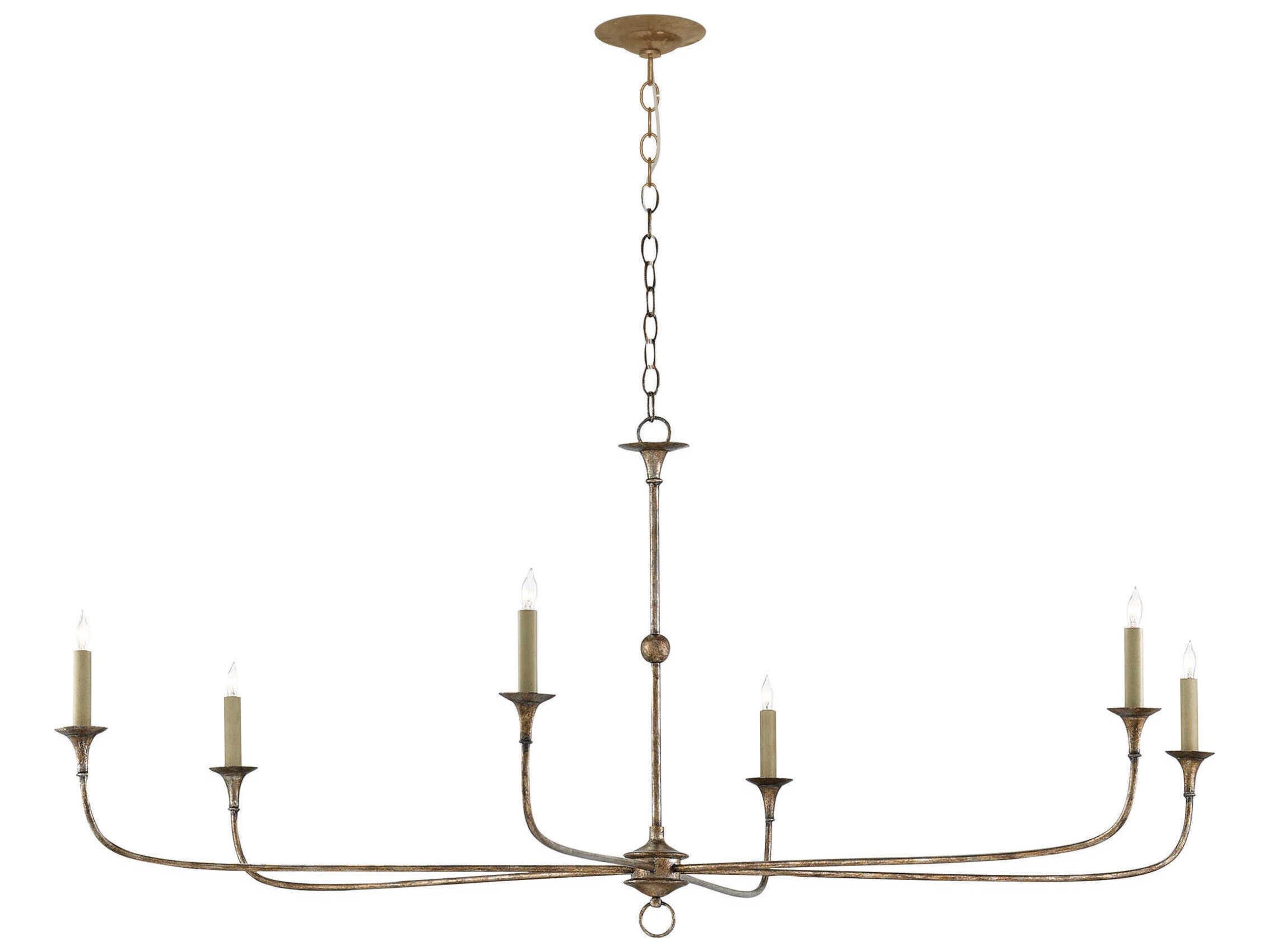Currey & Company Nottaway 6-Light Pyrite Bronze Candelabra Chandelier
