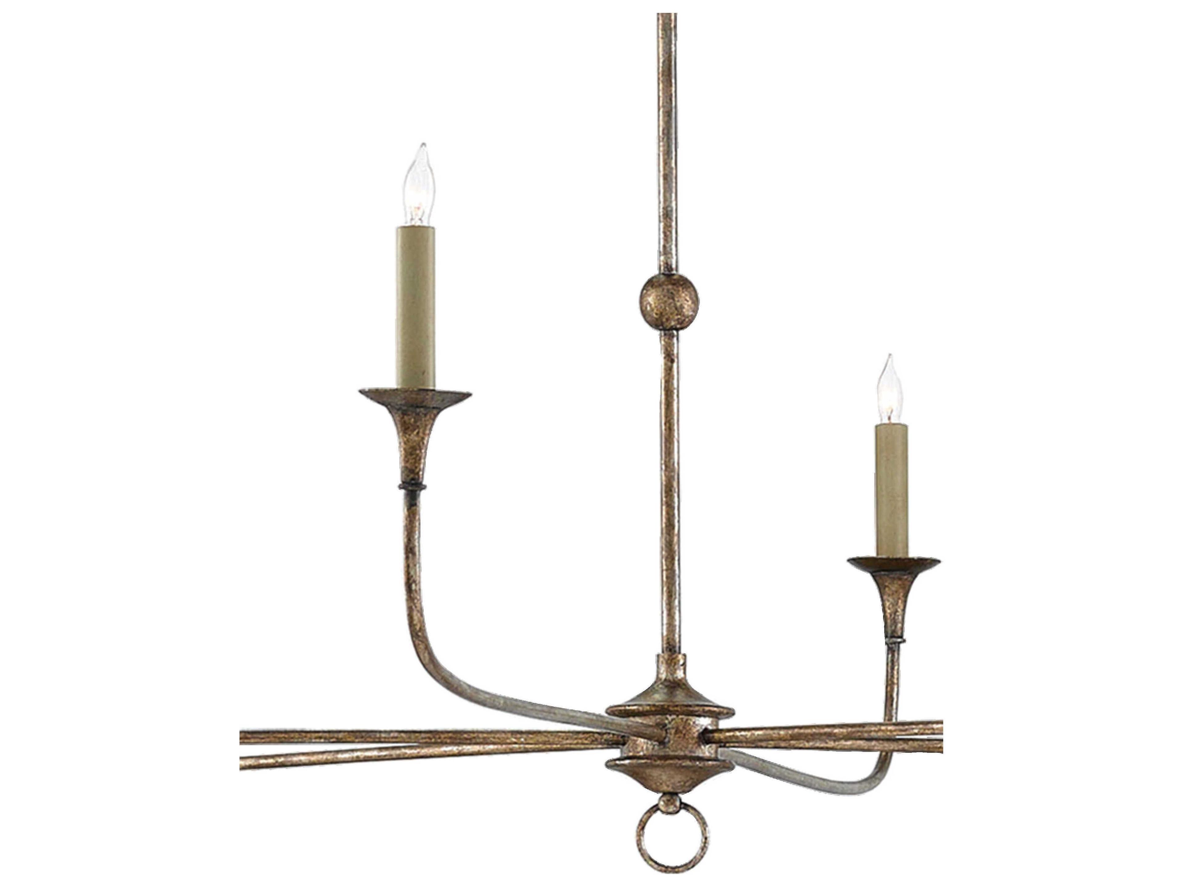 Currey & Company Nottaway 6-Light Pyrite Bronze Candelabra Chandelier