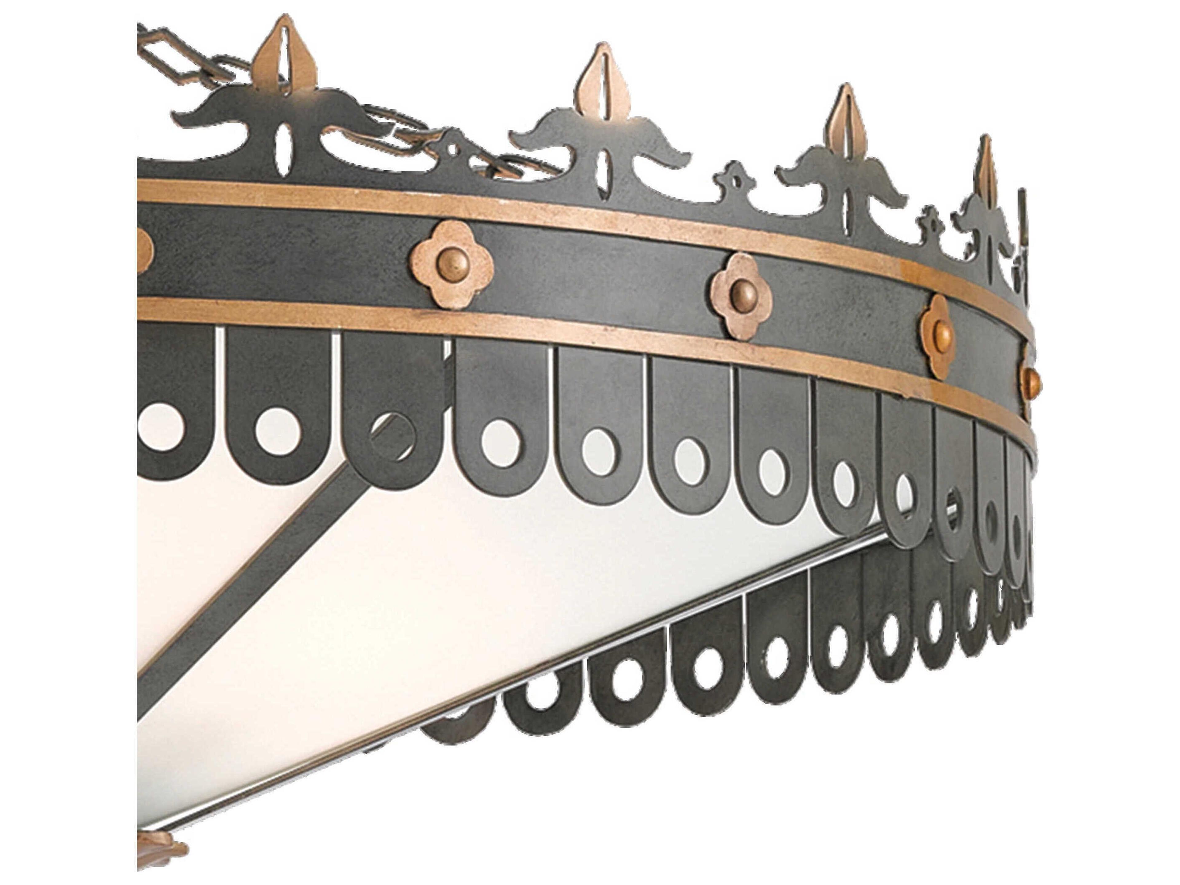 Currey & Company Berkeley 6-Light Antique Gold Moss Gray Bowl Pendant