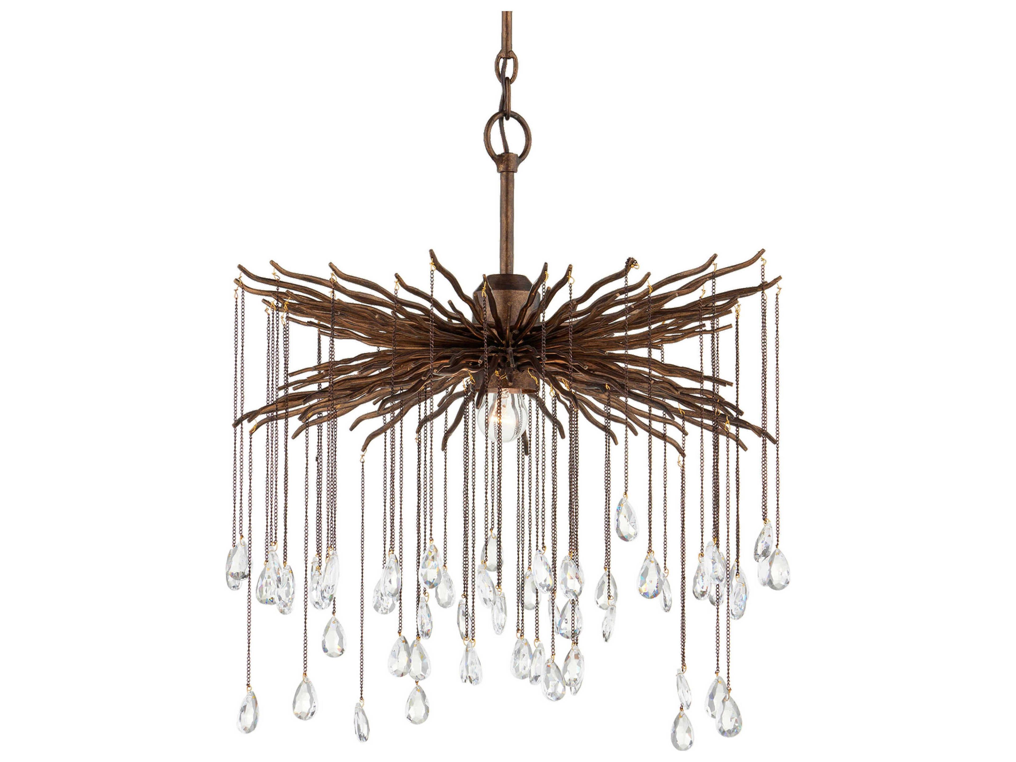 Fen 1-Light Cupertino Brown Crystal Pendant