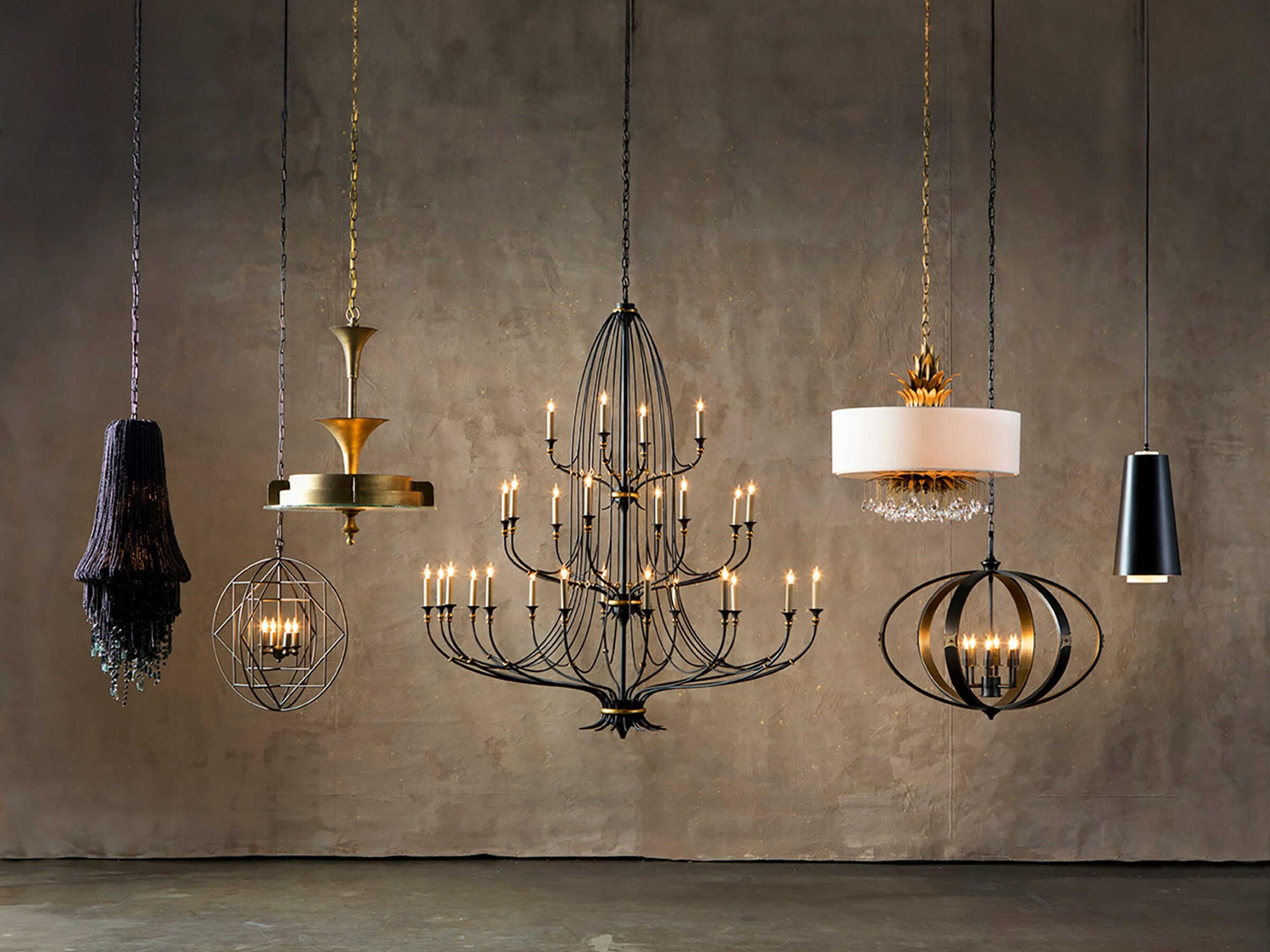 Currey & Company Folgate 28-Light French Black Gold Leaf Candelabra Tiered Chandelier