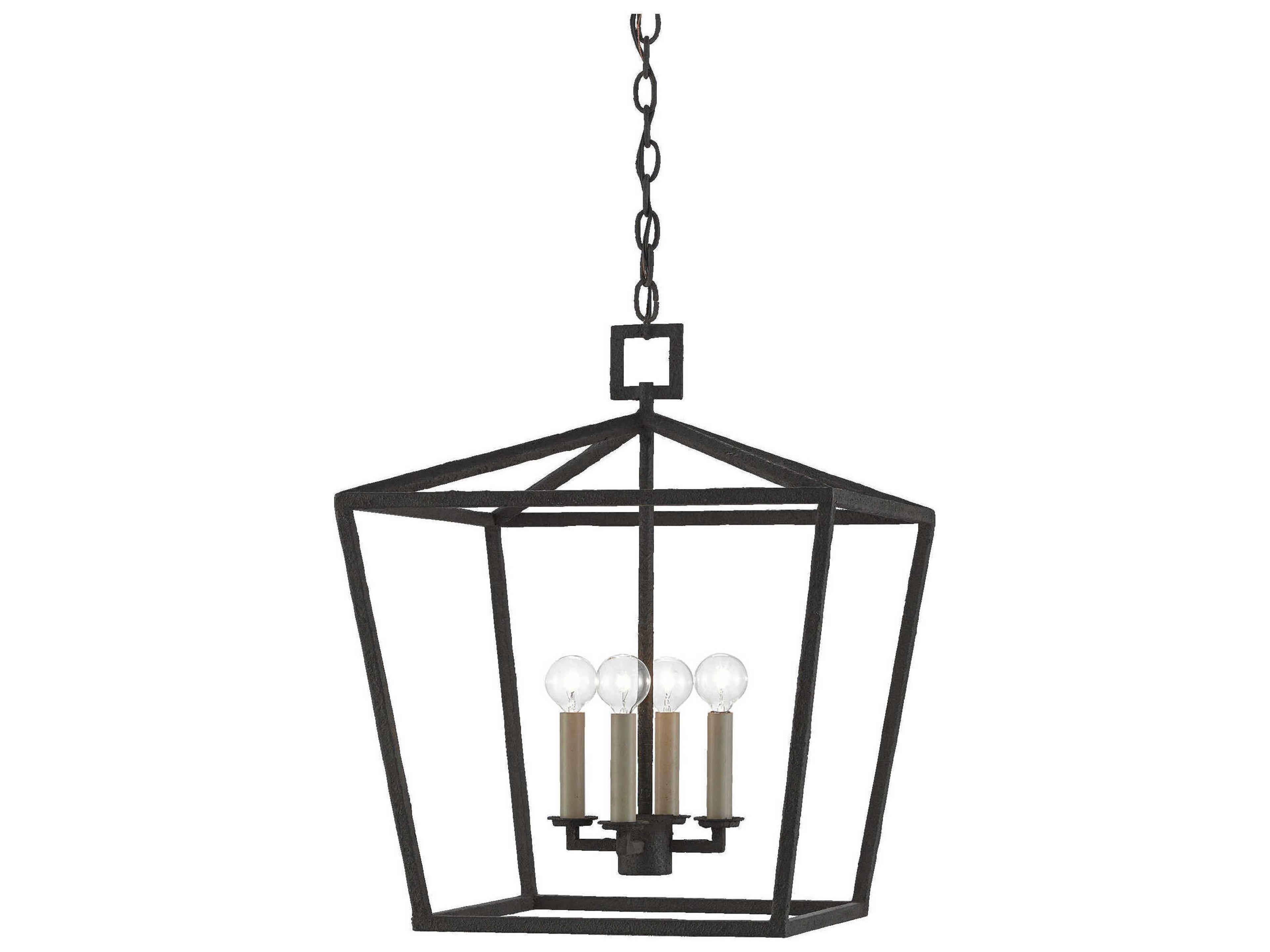 Denison 4-Light Mole Black Candelabra Chandelier