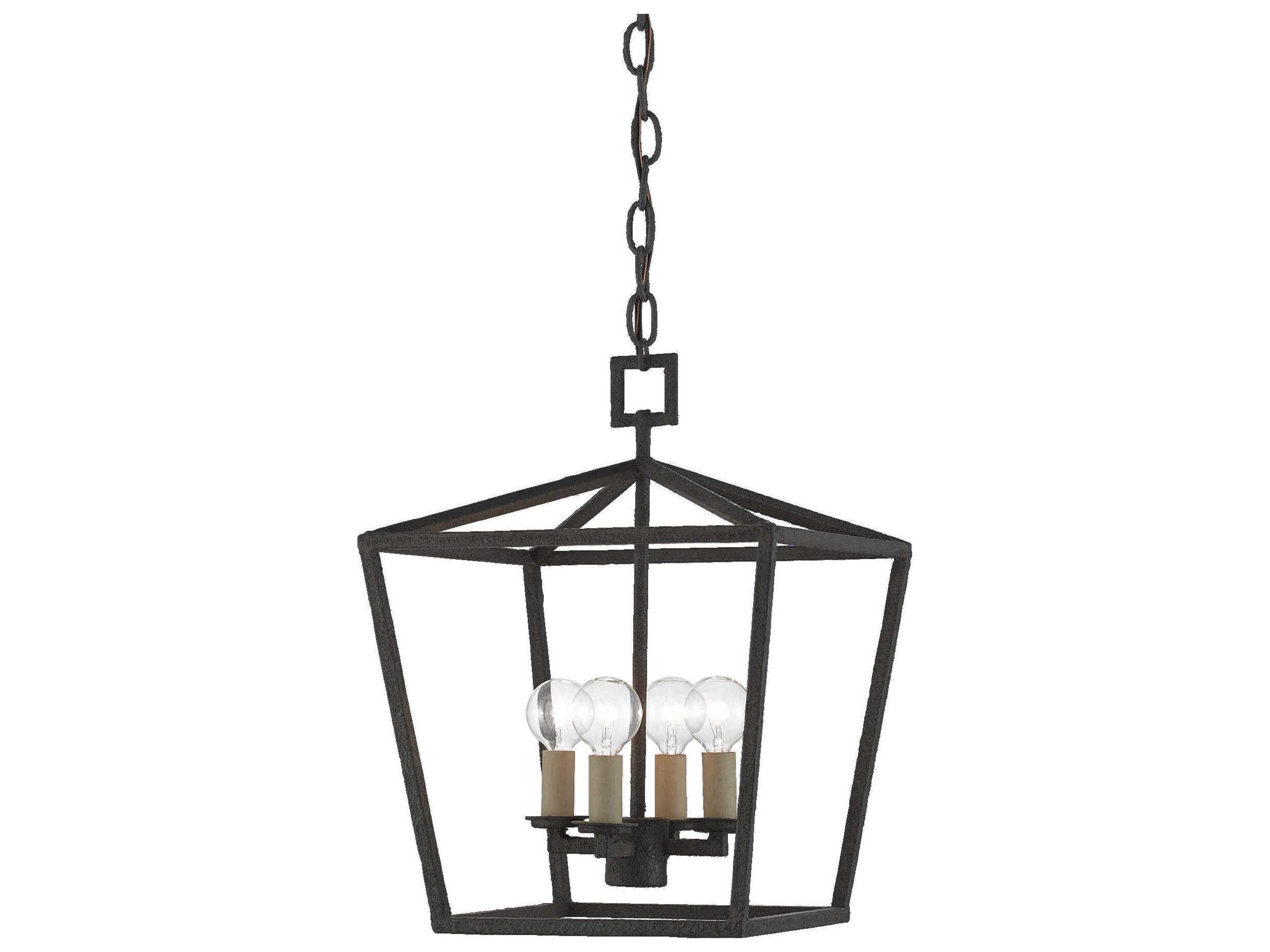 Denison 4-Light Mole Black Candelabra Chandelier