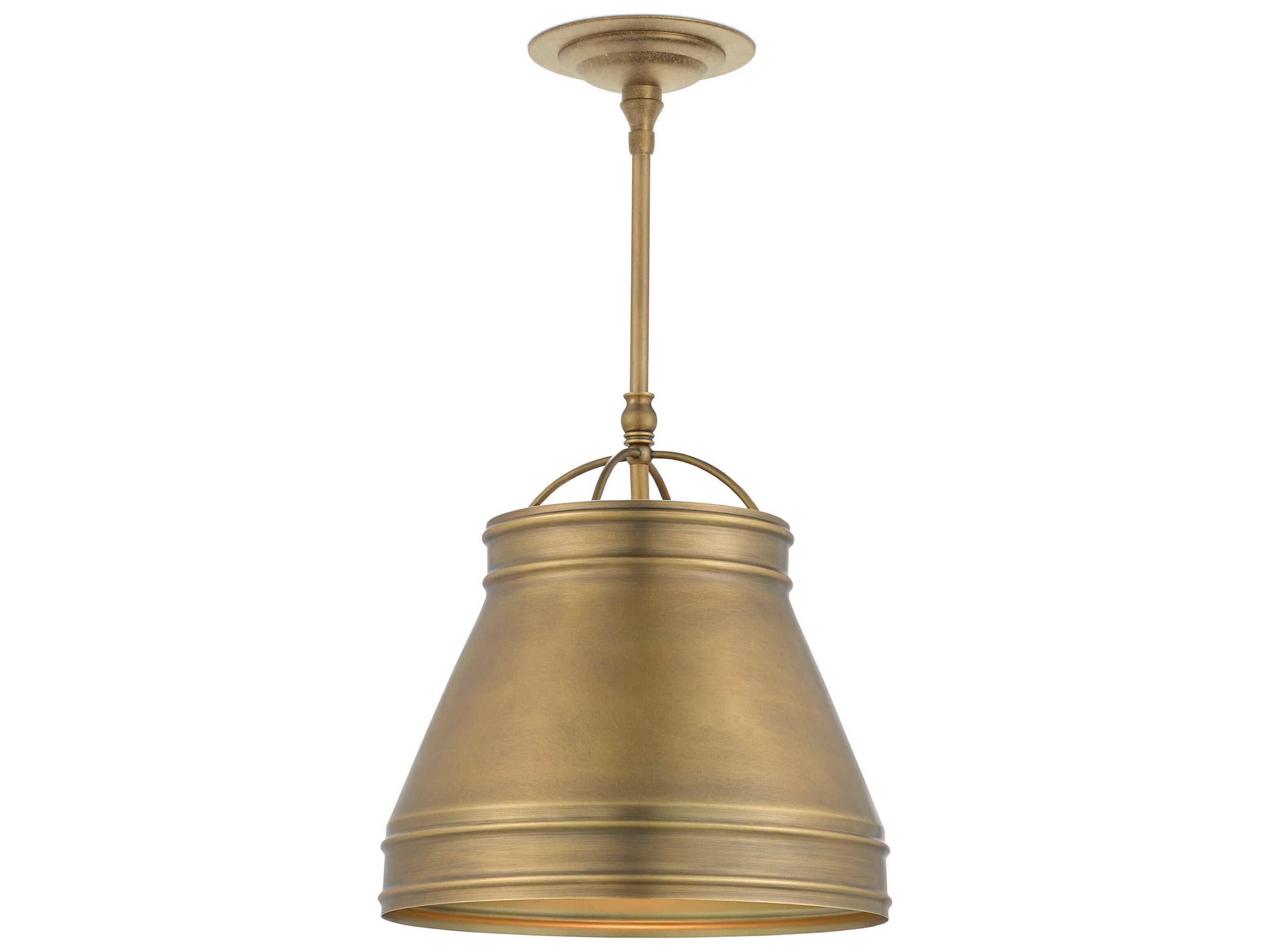 Currey & Company Lumley 1-Light Antique Brass Pendant