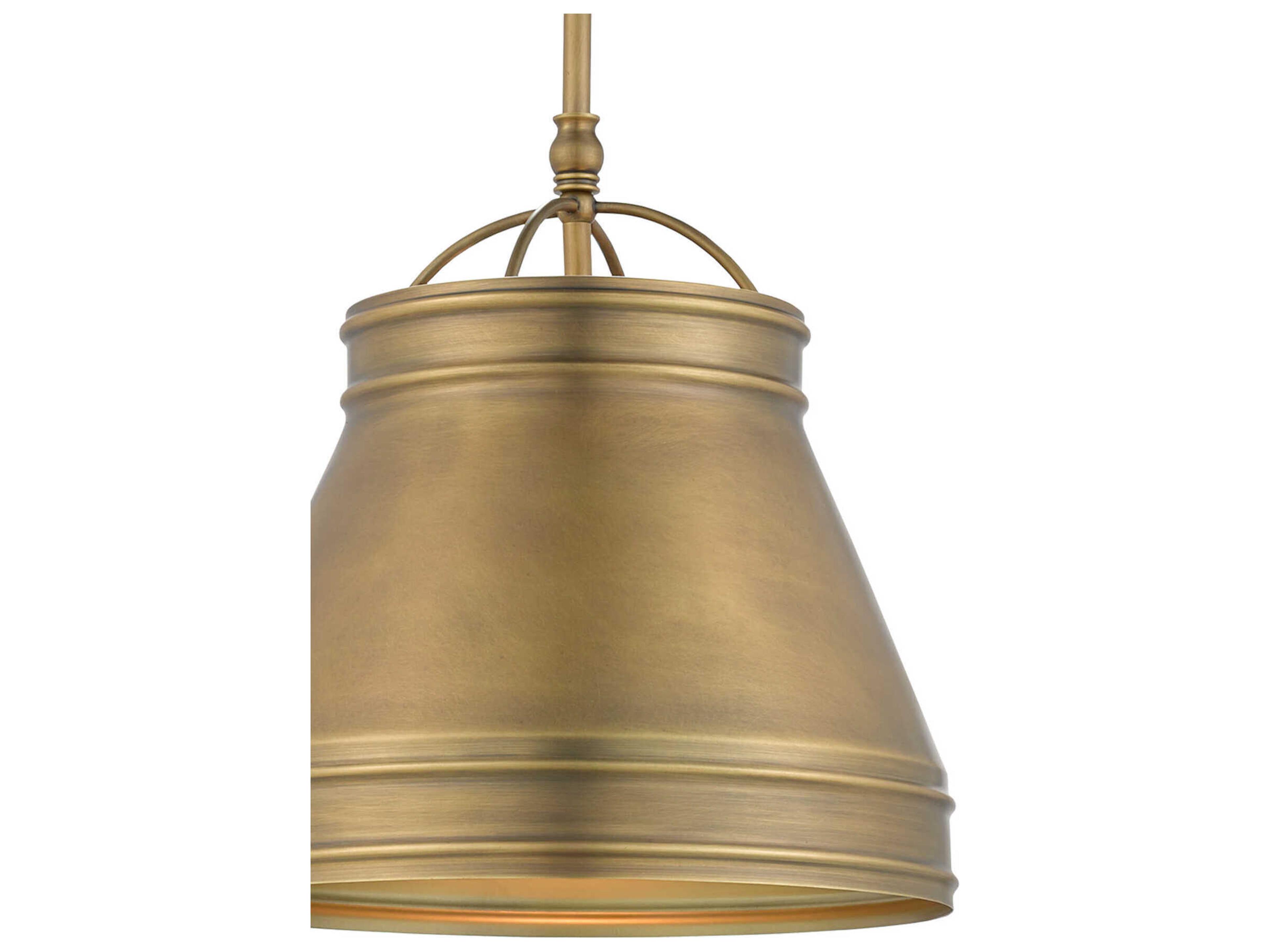 Currey & Company Lumley 1-Light Antique Brass Pendant