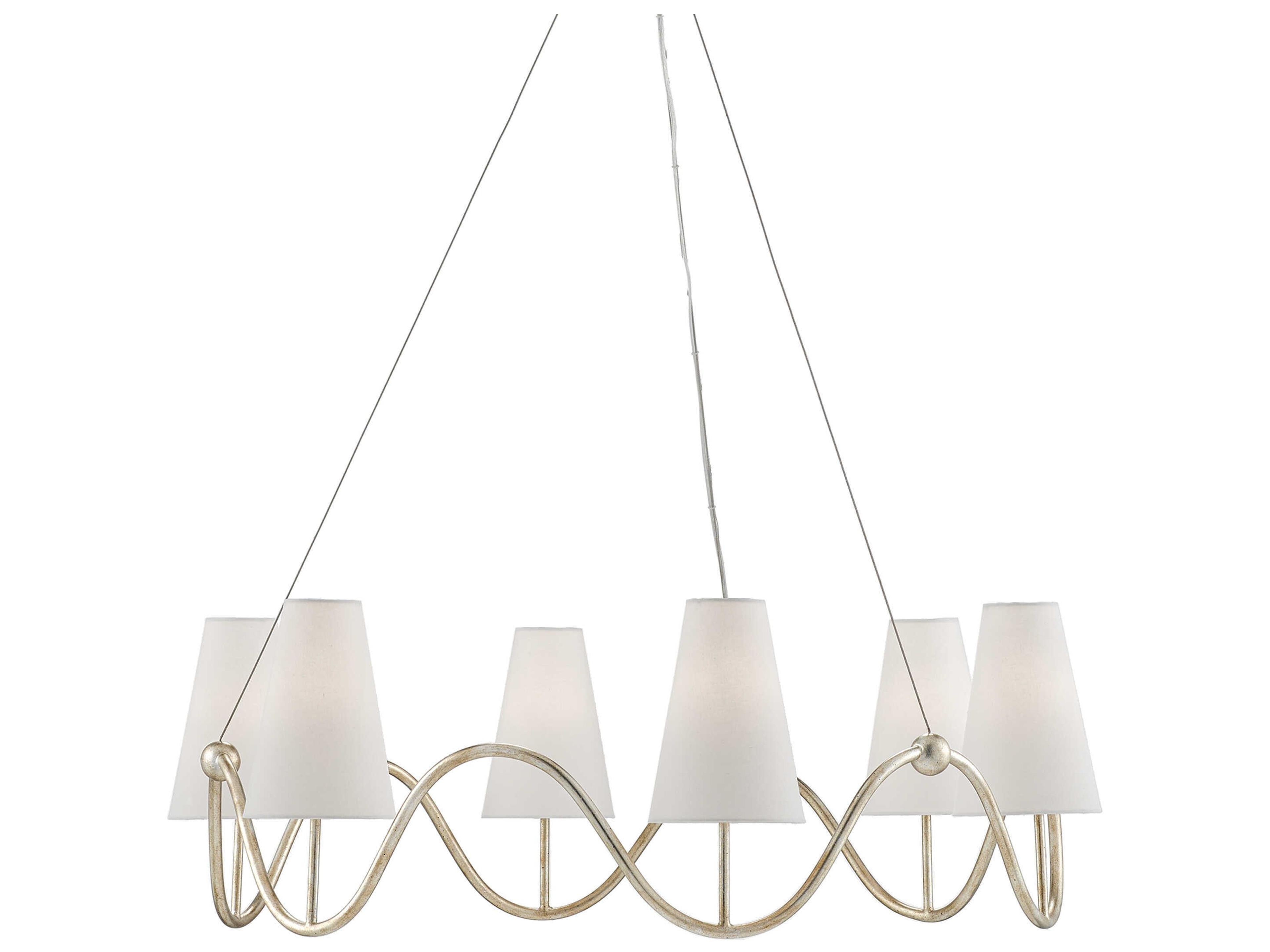 Kadir 6-Light Silver Granello Chandelier