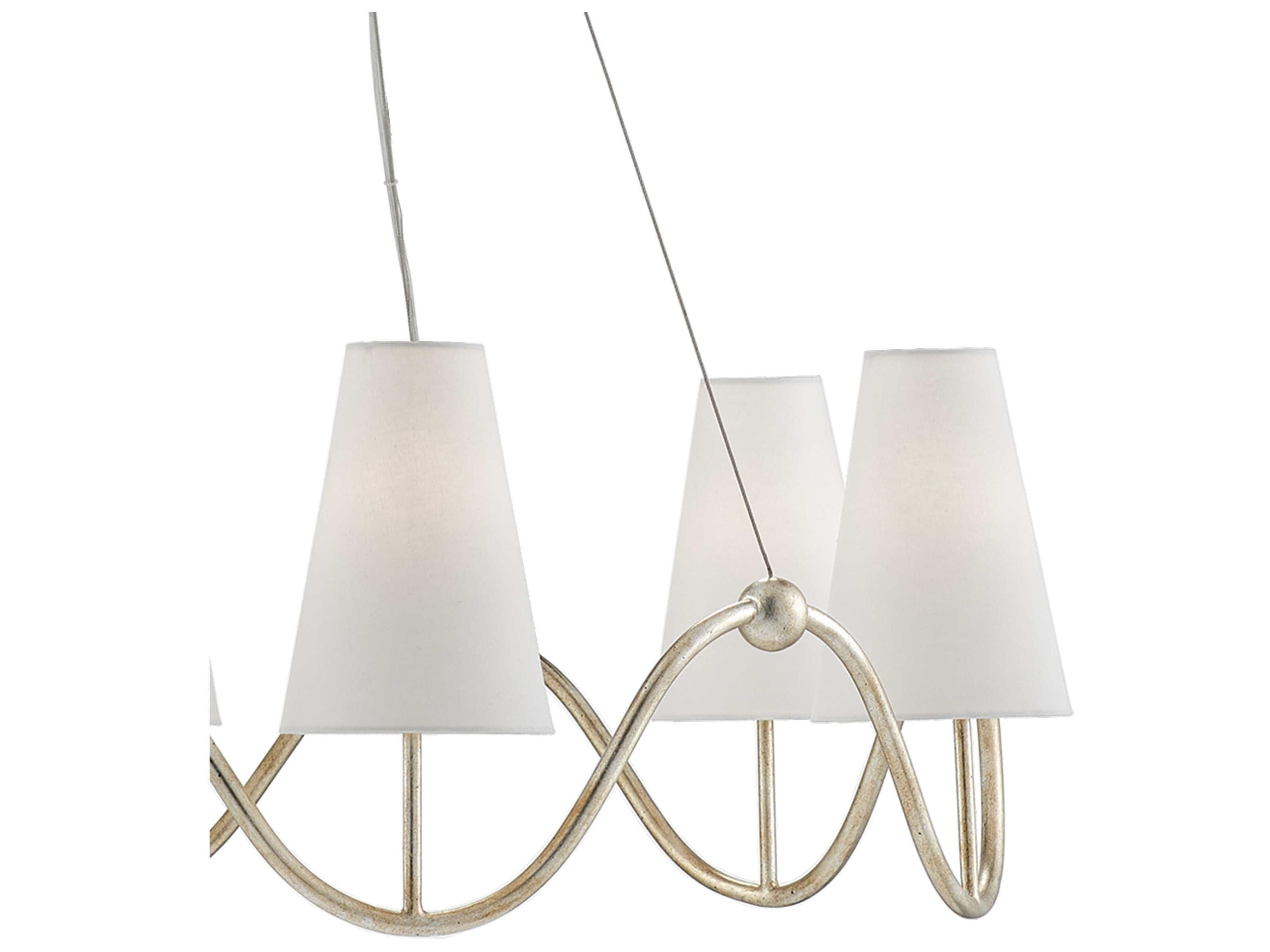 Currey & Company Kadir 6-Light Silver Granello Chandelier