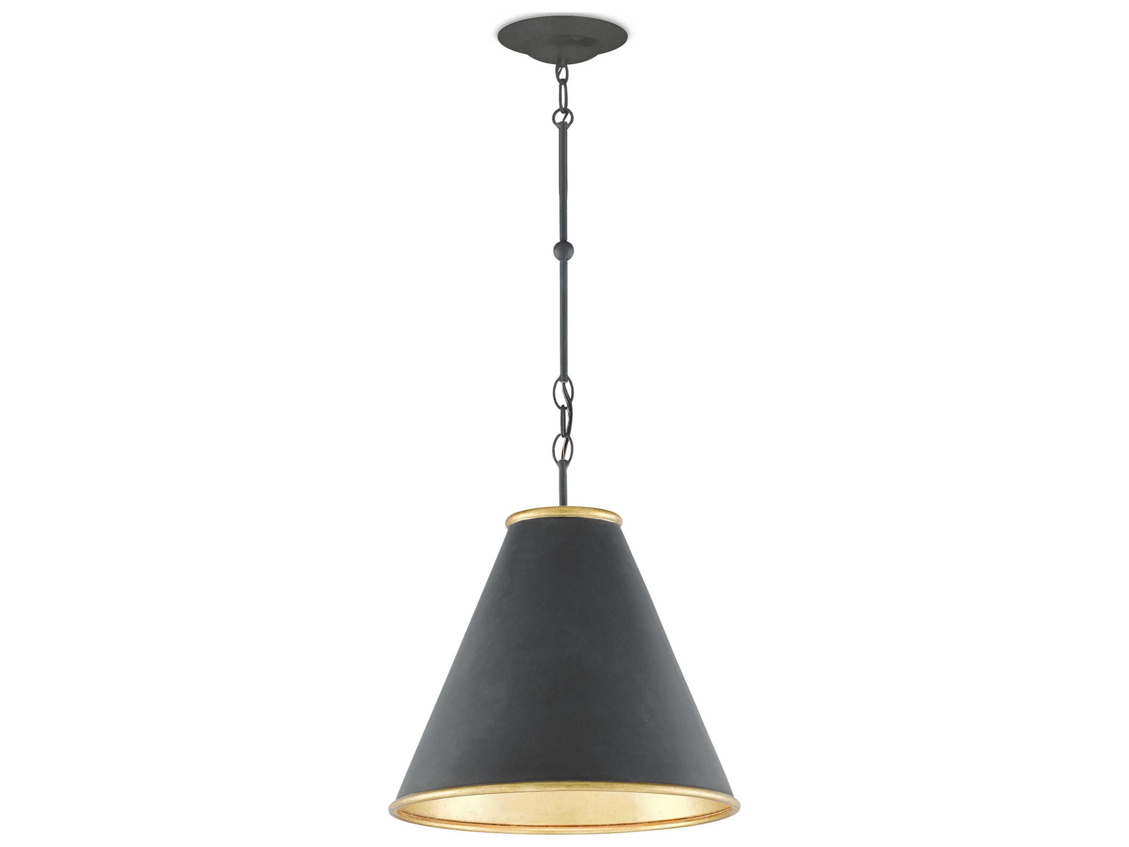 Currey & Company Pierrepont 1-Light Black Pendant