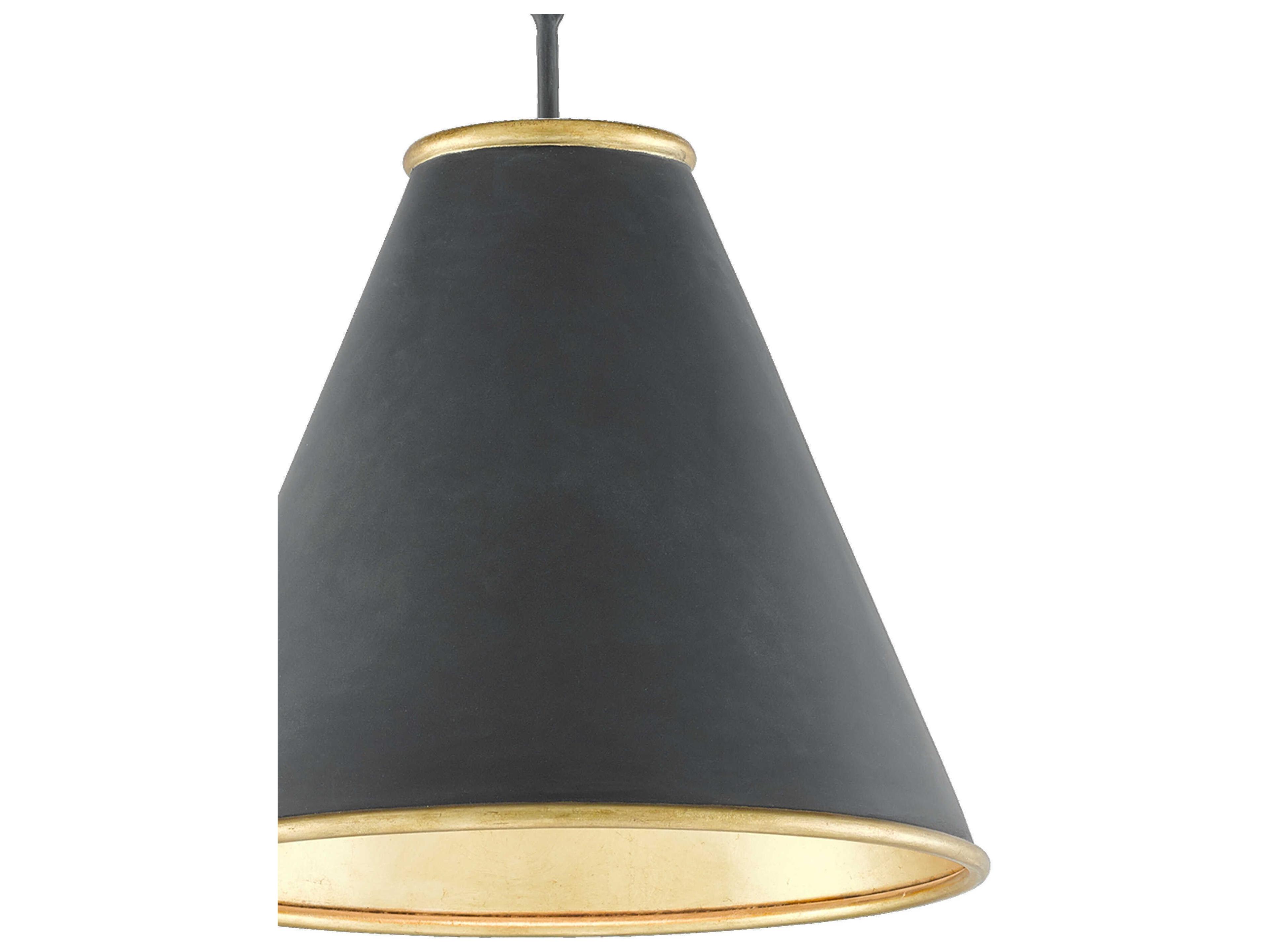 Currey & Company Pierrepont 1-Light Black Pendant