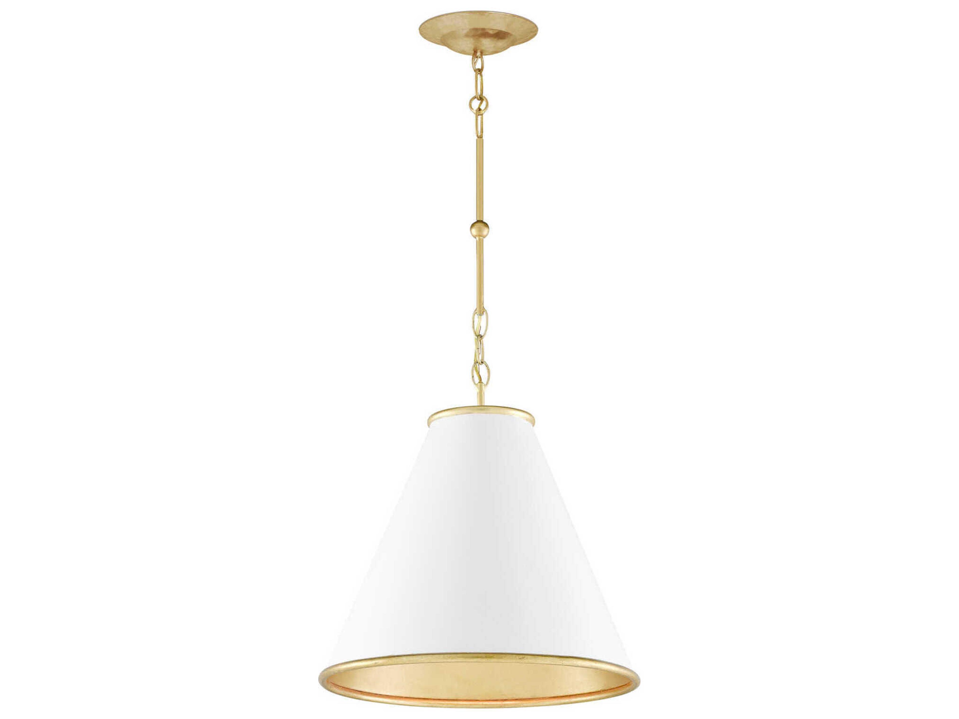 Currey & Company Pierrepont 1-Light Gold Pendant