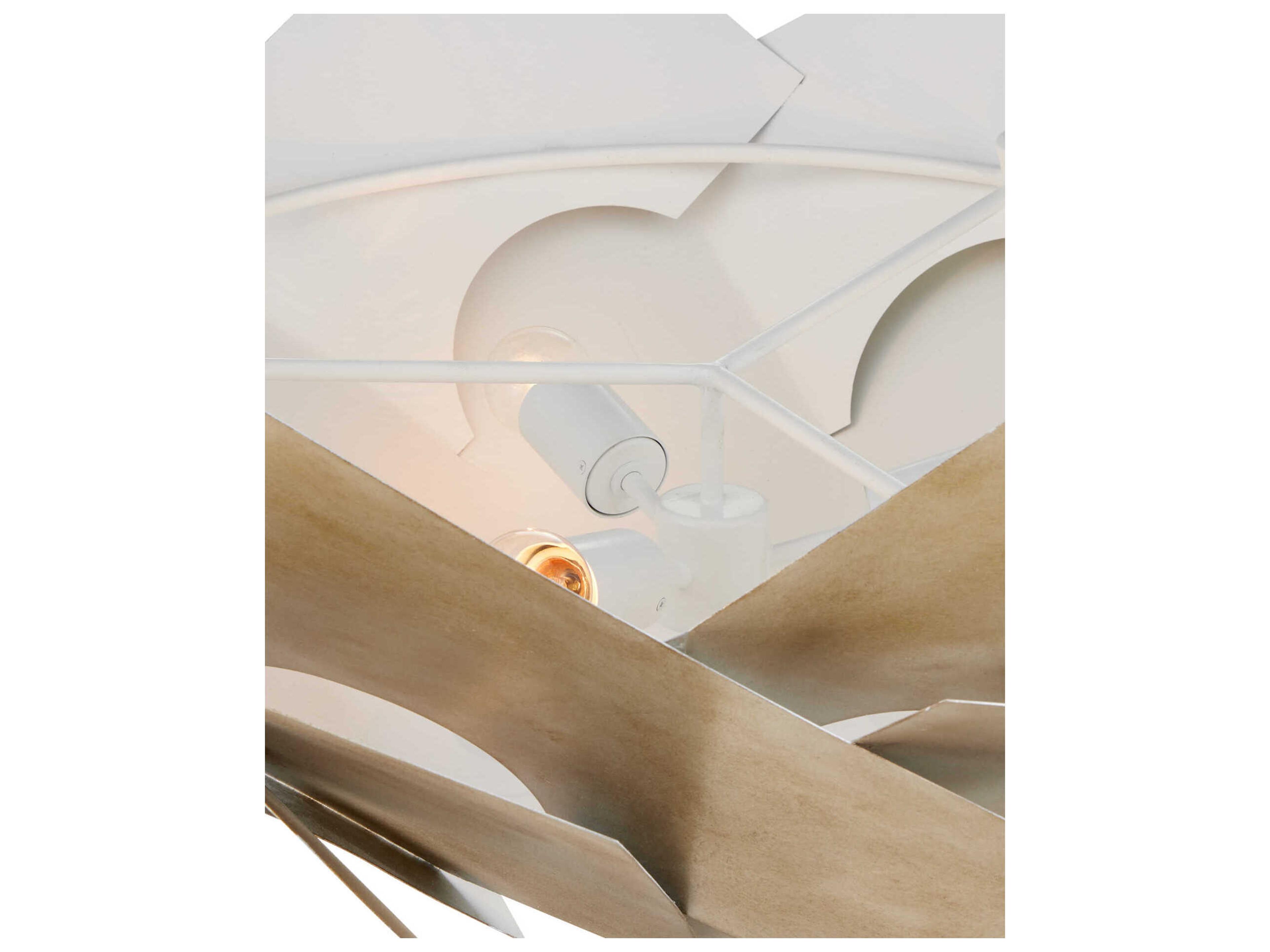 Currey & Company Artiste 3-Light Silver Leaf Pendant