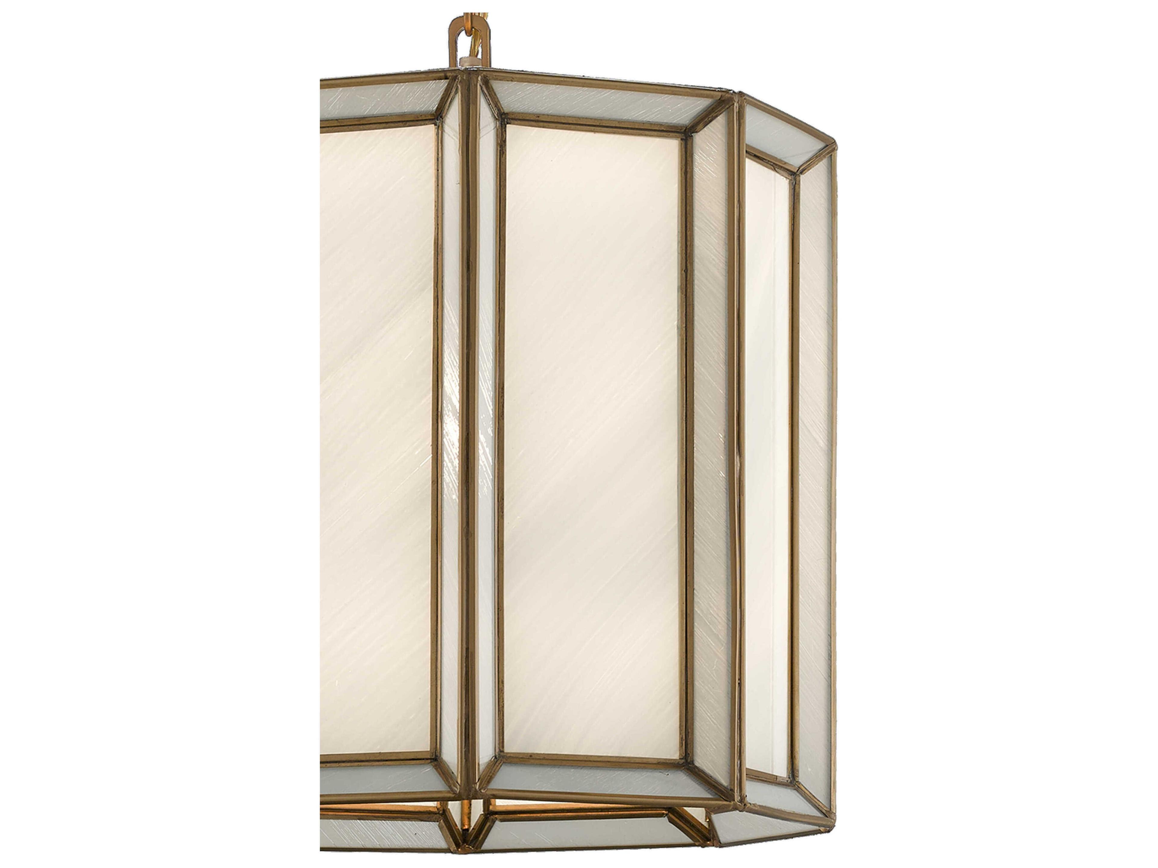 Currey & Company Daze 1-Light Antique Brass White Glass Cylinder Mini Pendant