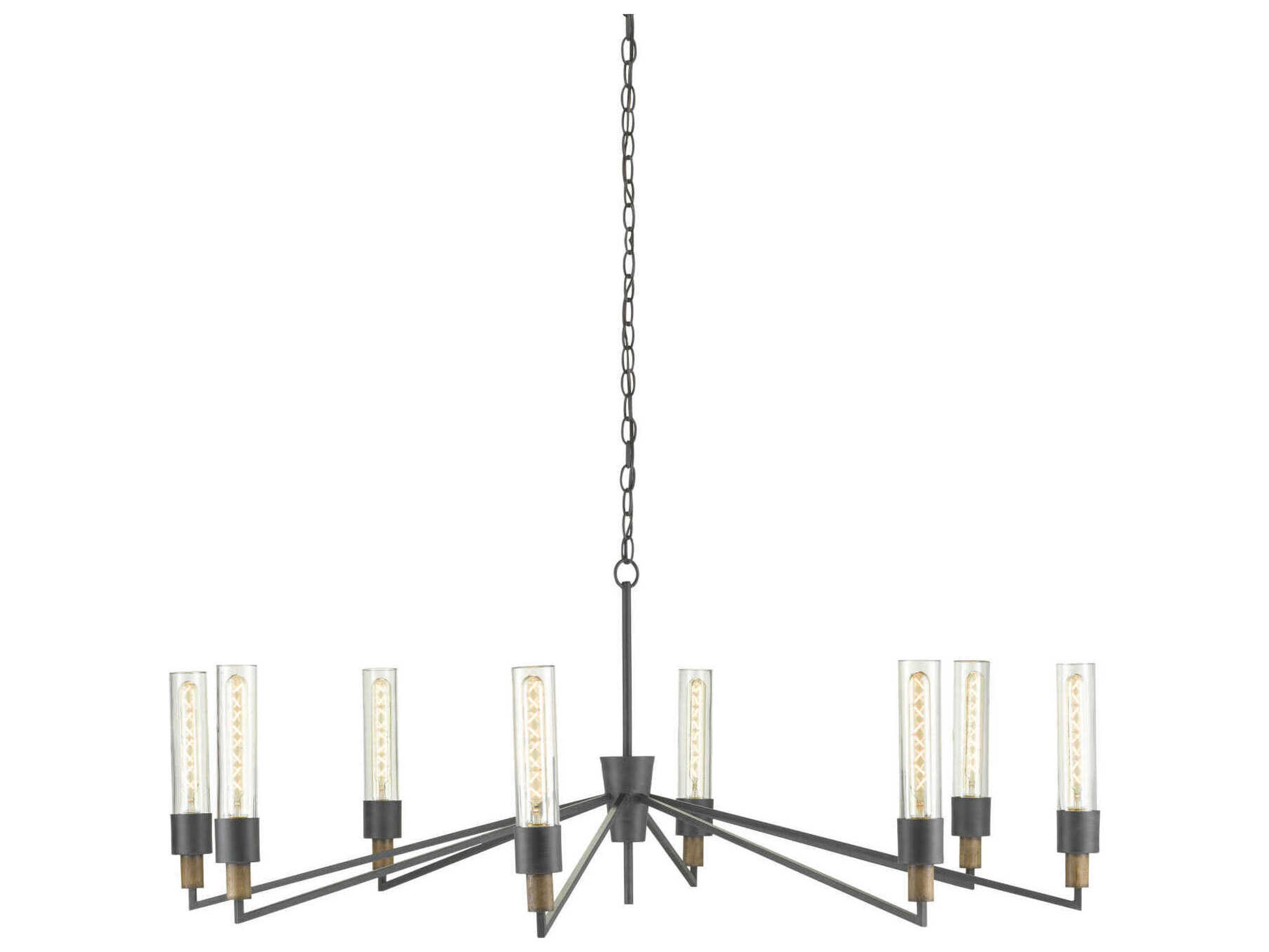 Delgado Black Chandelier Industrial Wrought Iron
