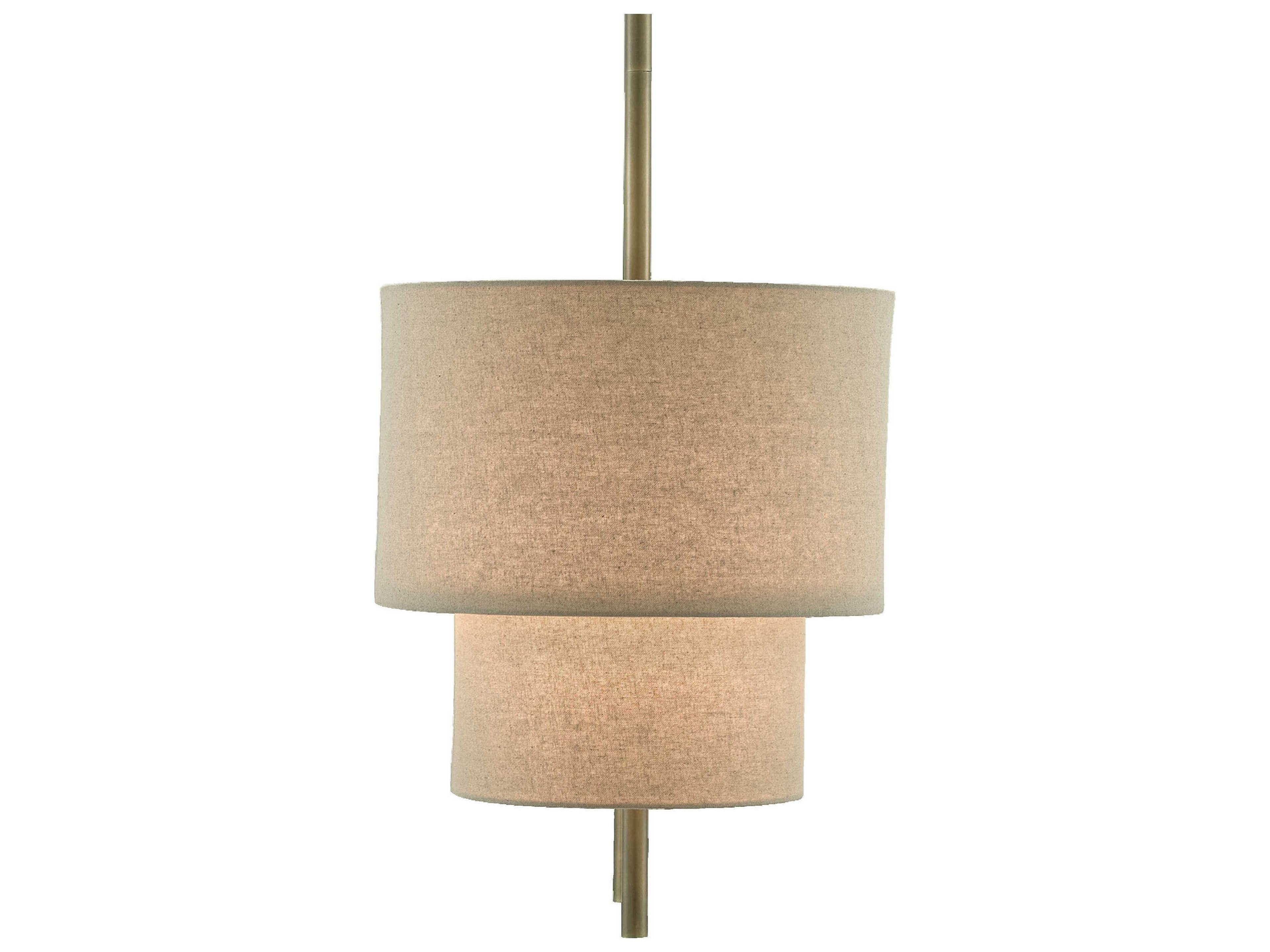 Currey & Company Combermere 4-Light Antique Brass Round Tiered Island Pendant