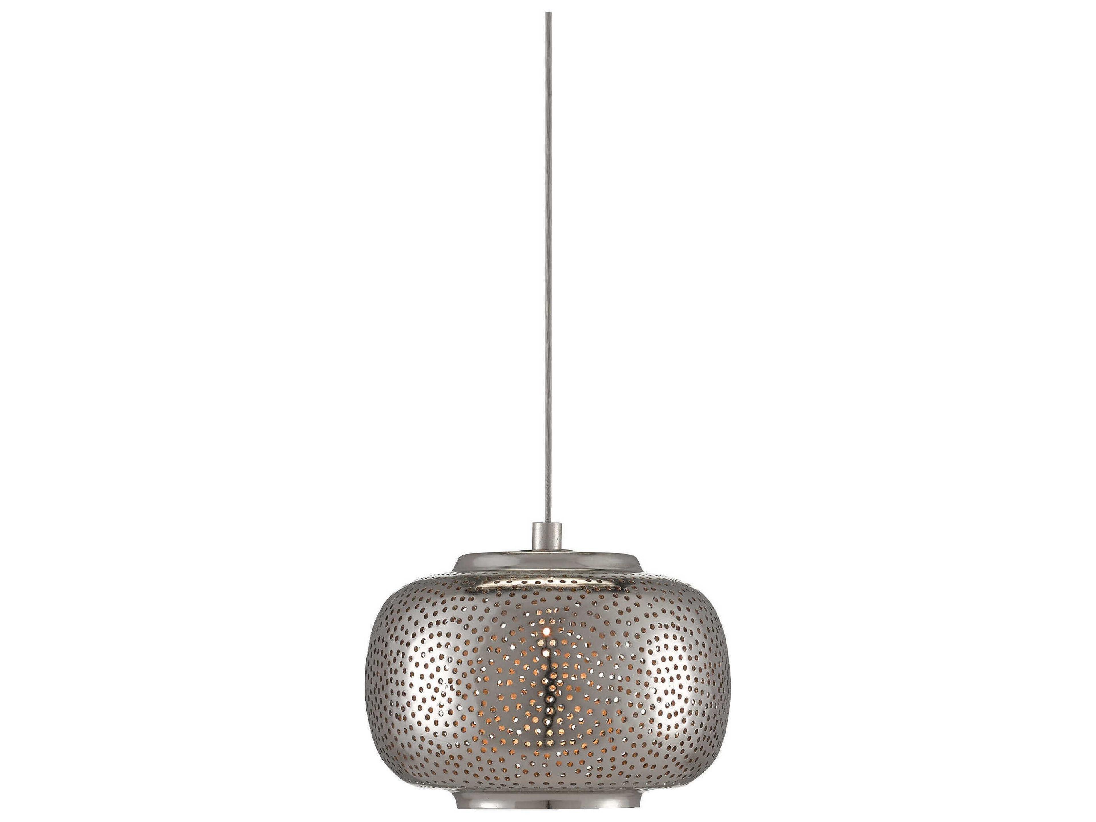 Pepper 1-Light Painted Silver Nickel Globe Mini Pendant