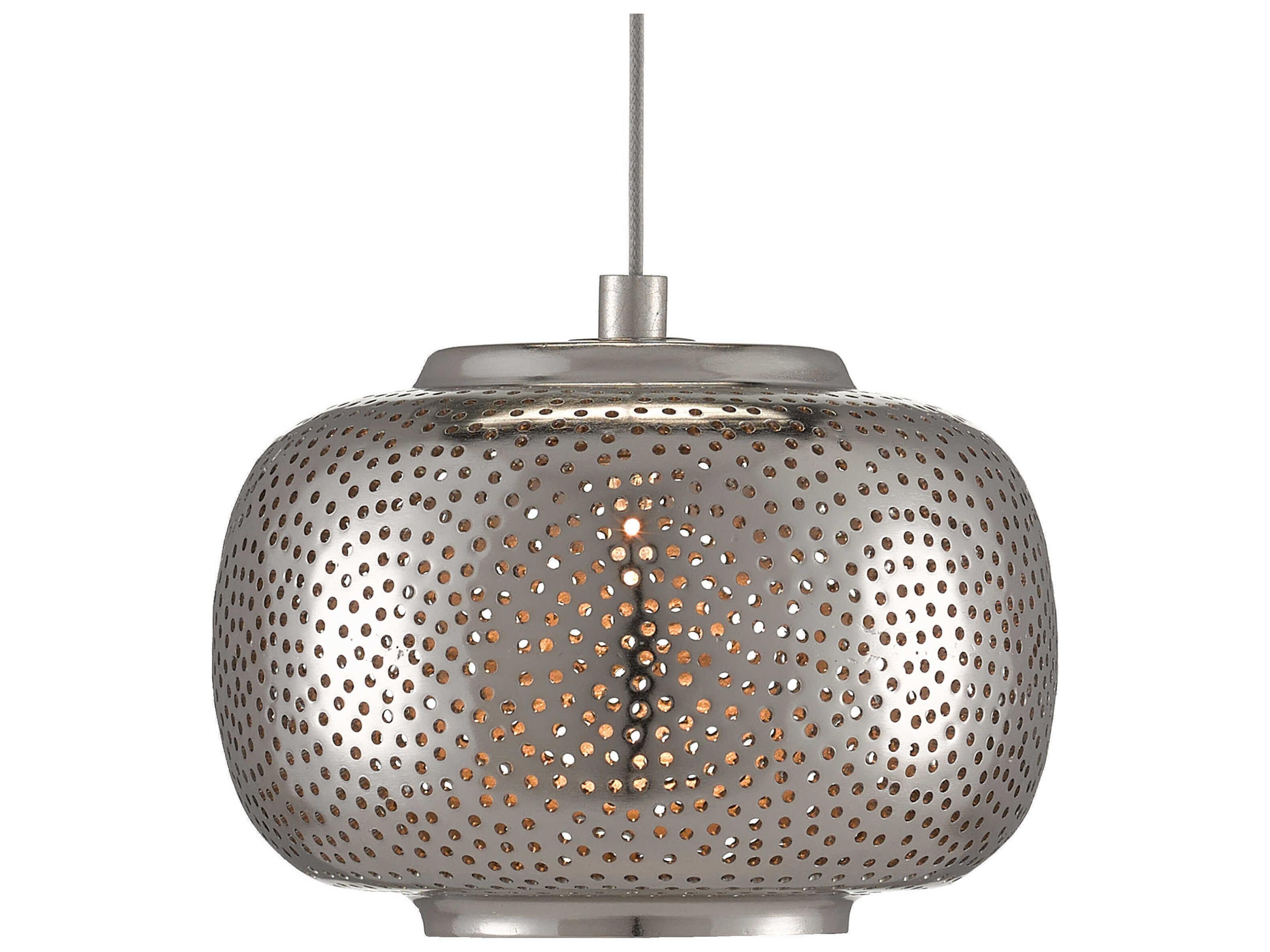 Currey & Company Pepper 30-Light Painted Silver Nickel Globe Island Pendant