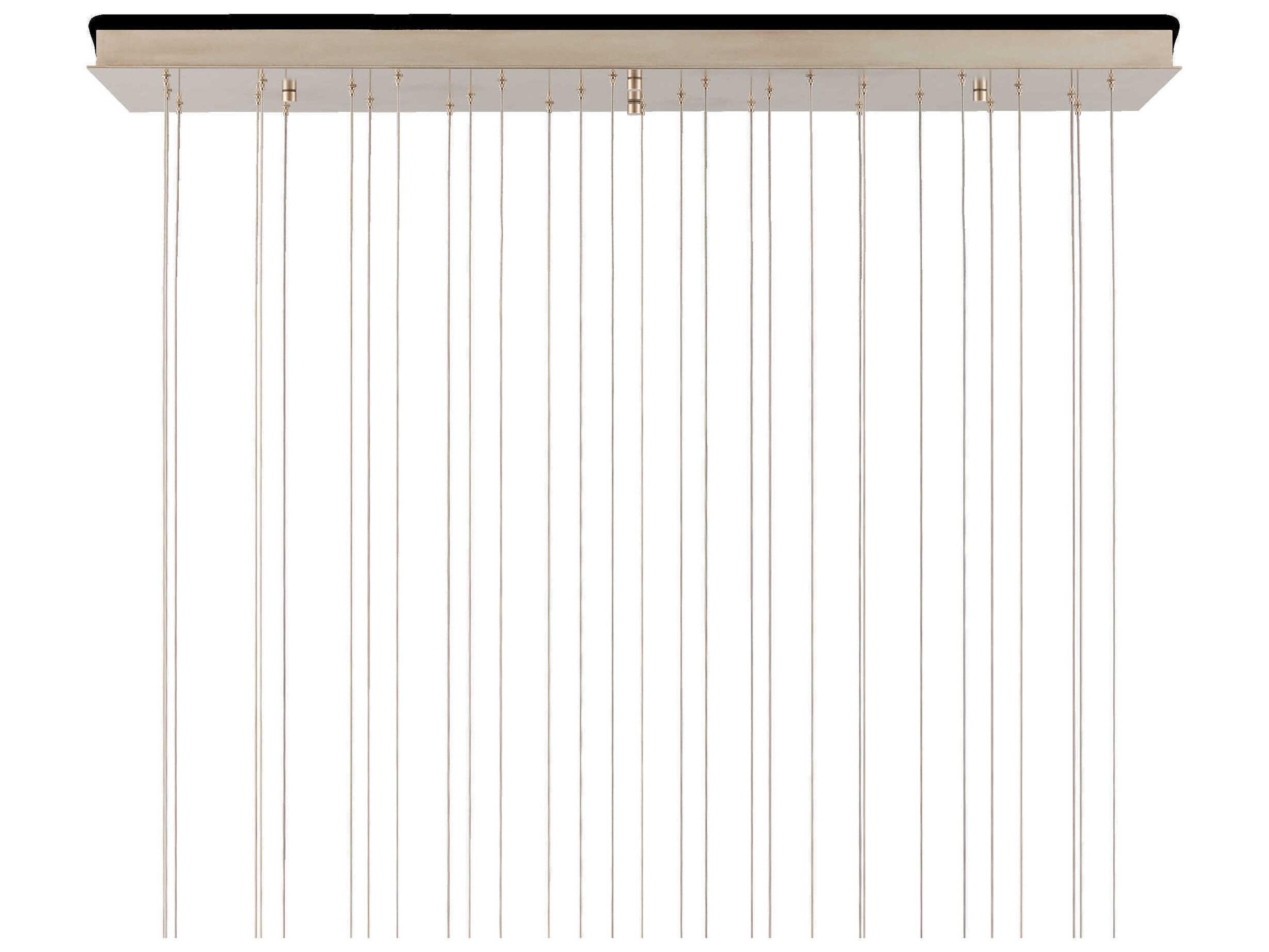 Currey & Company Birds Nest 30-Light Painted Silver Glass Island Pendant