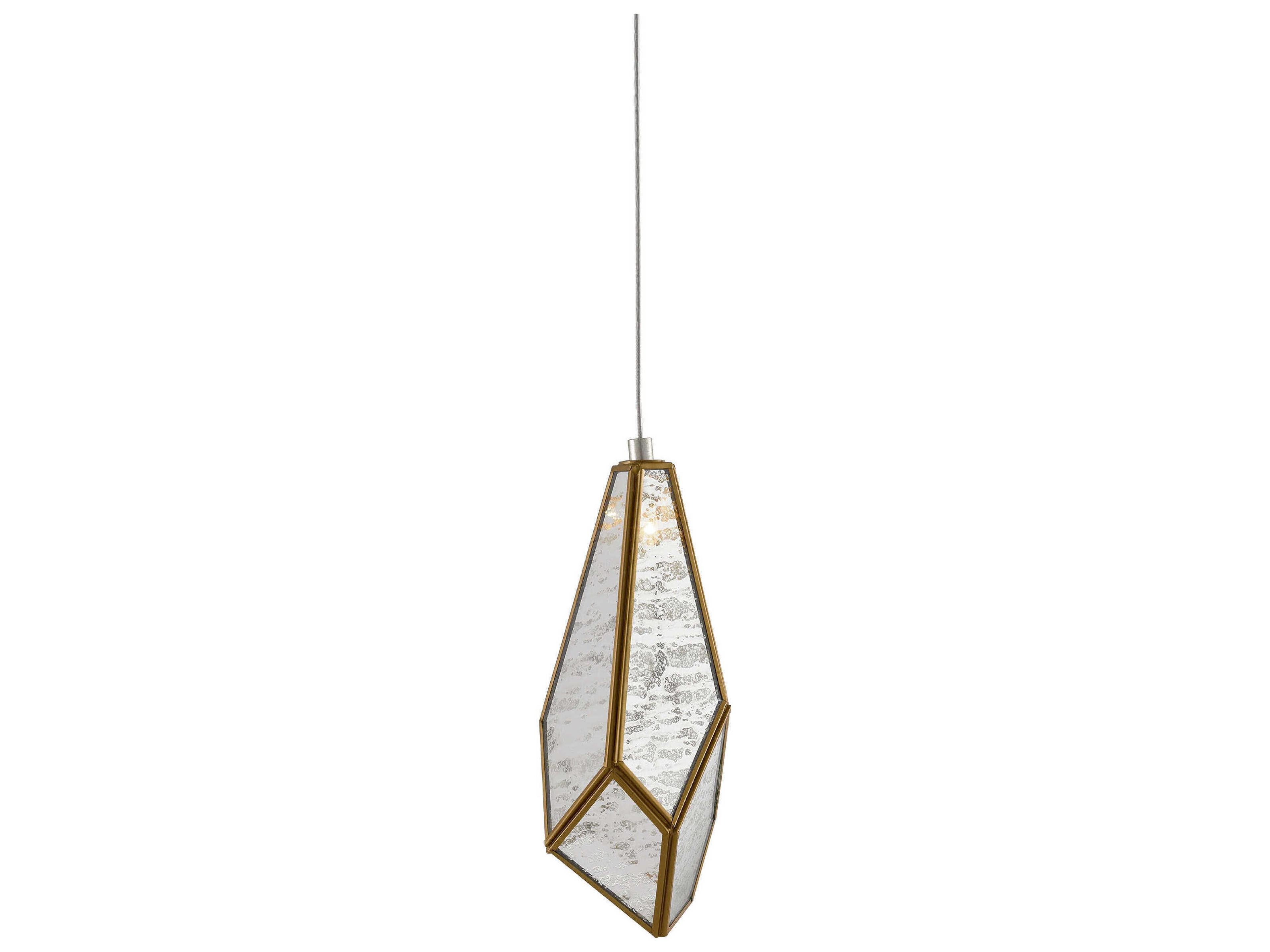 Glace Pendant Light Mirrored Faceted Shade