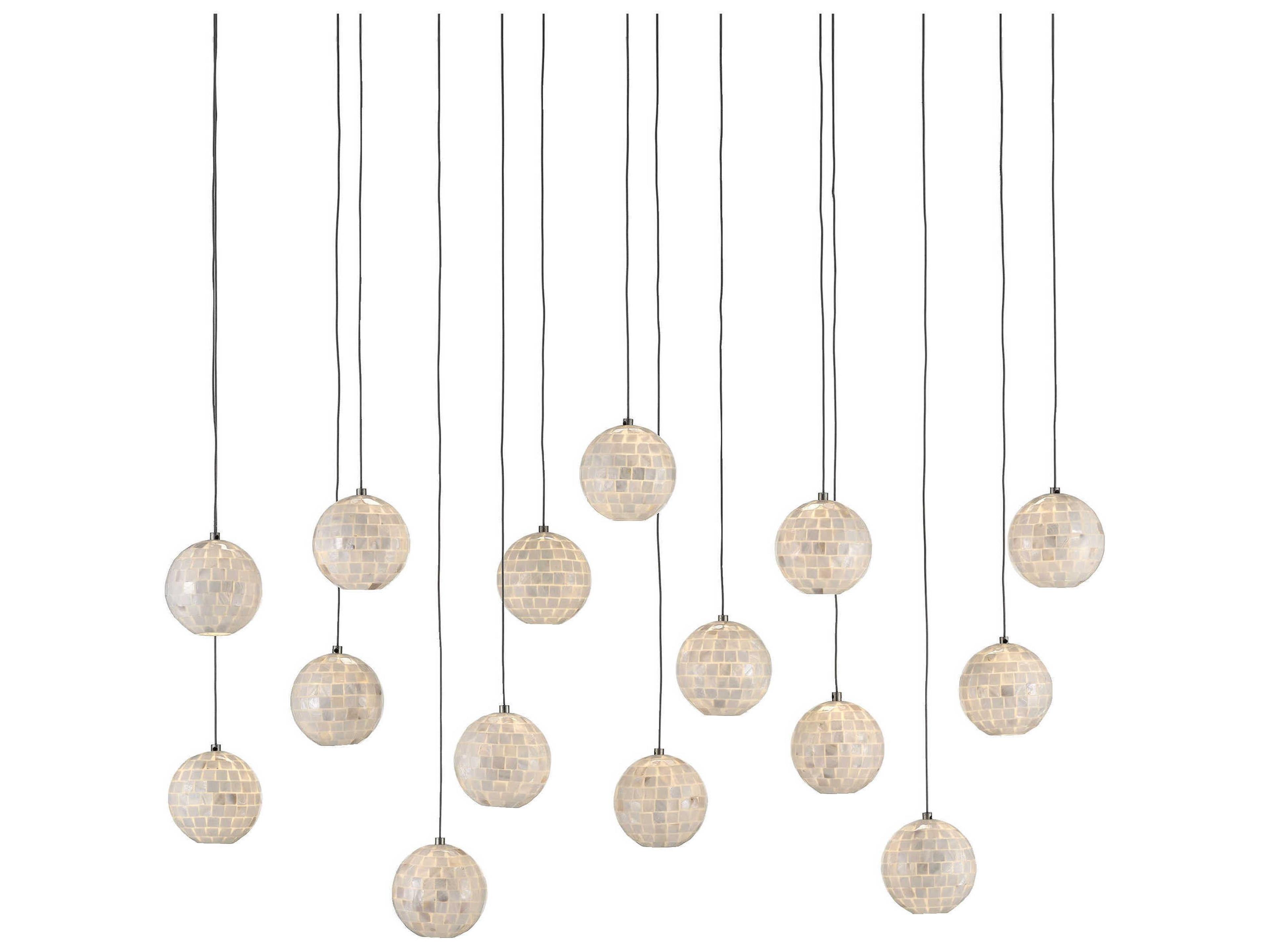 Finhorn Rectangular Pendant Light Modern Mother of Pearl