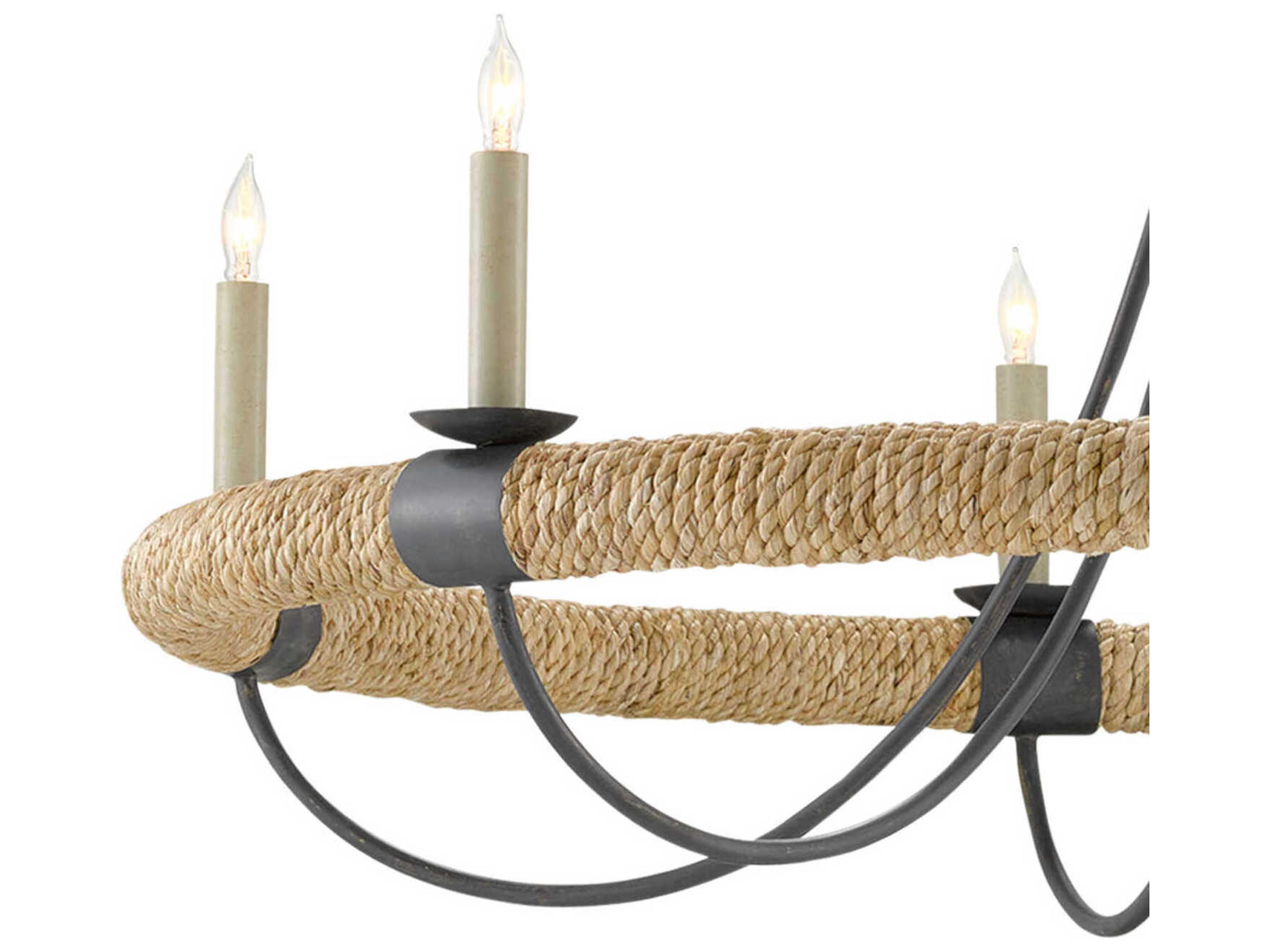 urrey & Company Shipwright 6-Light Black Chandelie