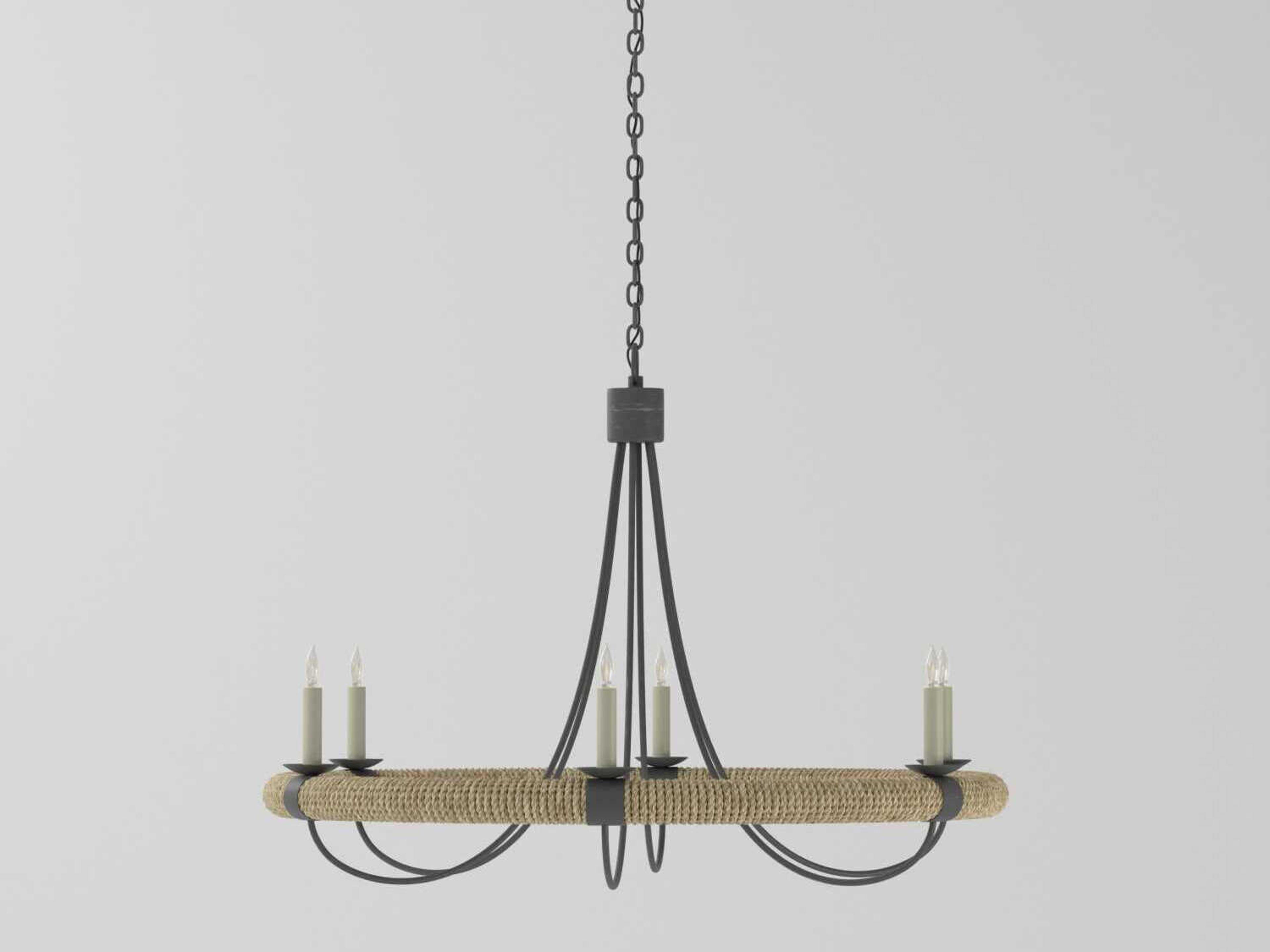 urrey & Company Shipwright 6-Light Black Chandelie