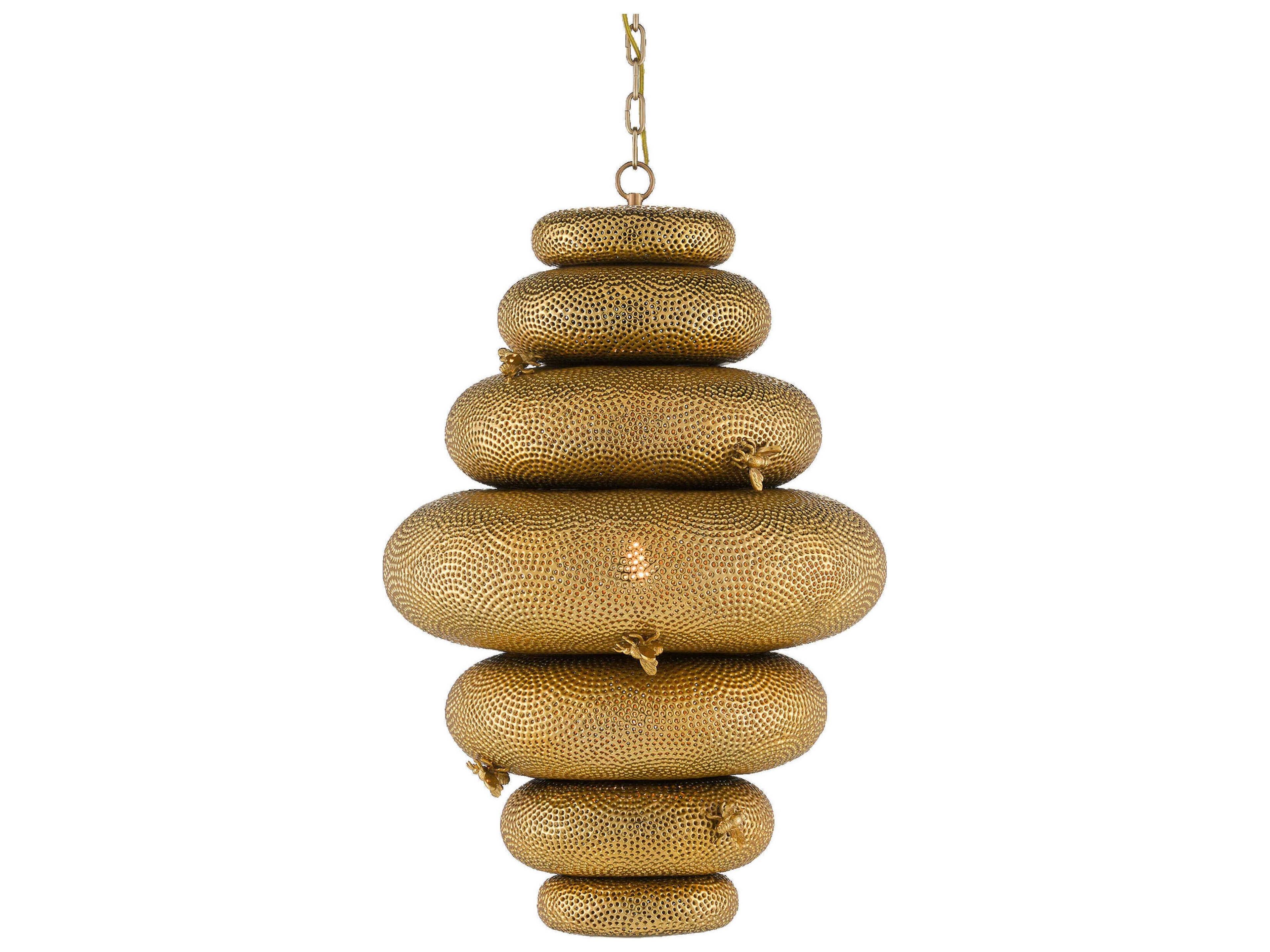 Sasha Bikoff 1-Light Antique Brass Pendant