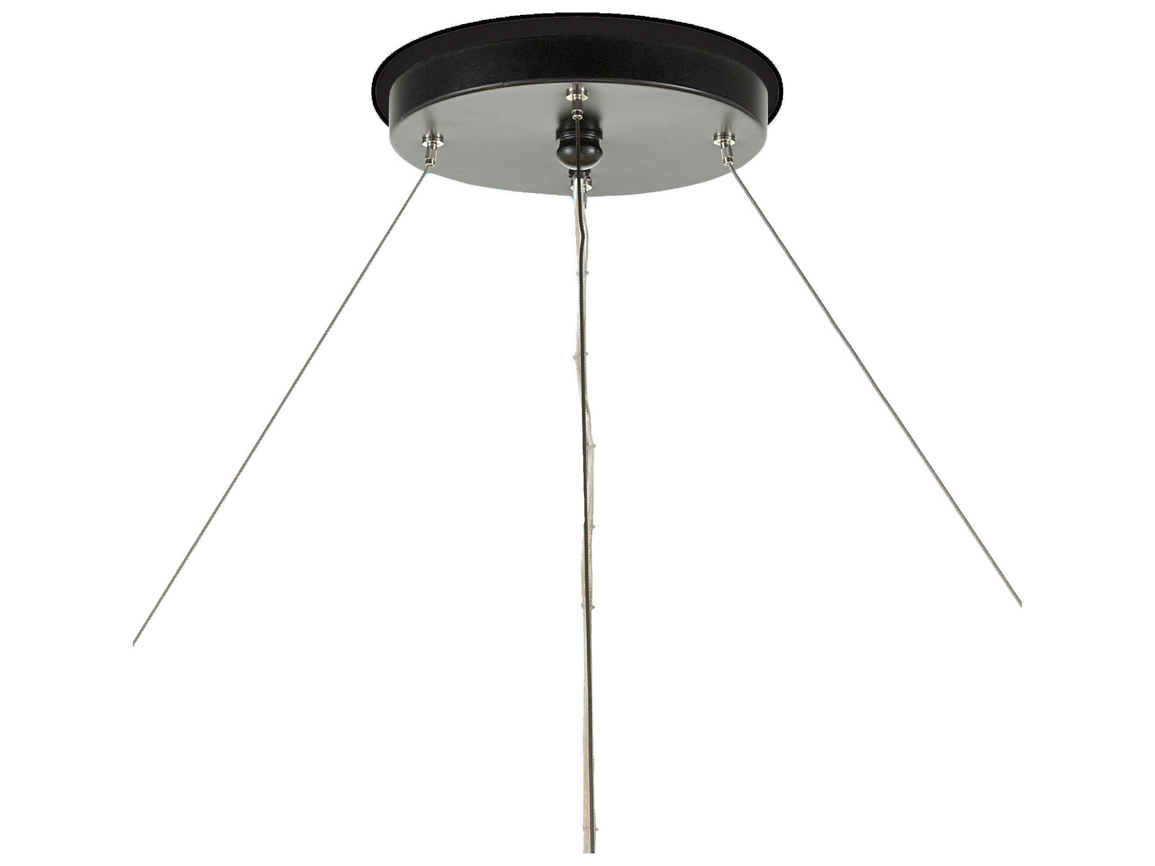 Currey & Company Portmeirion 12-Light Satin Black Abaca Rope Pendant