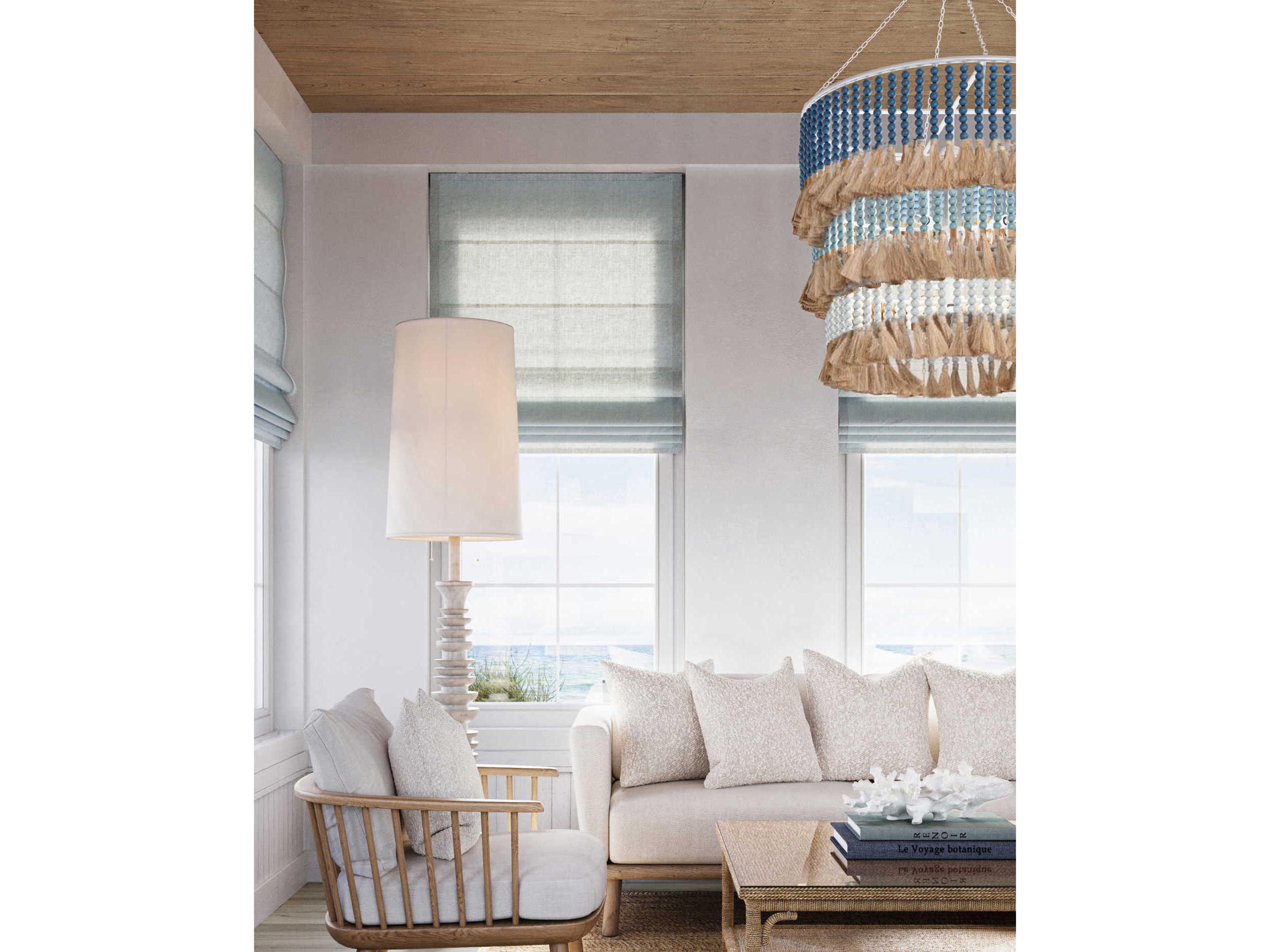 Currey & Company St. Barts 7-Light Blue Tiered Pendant