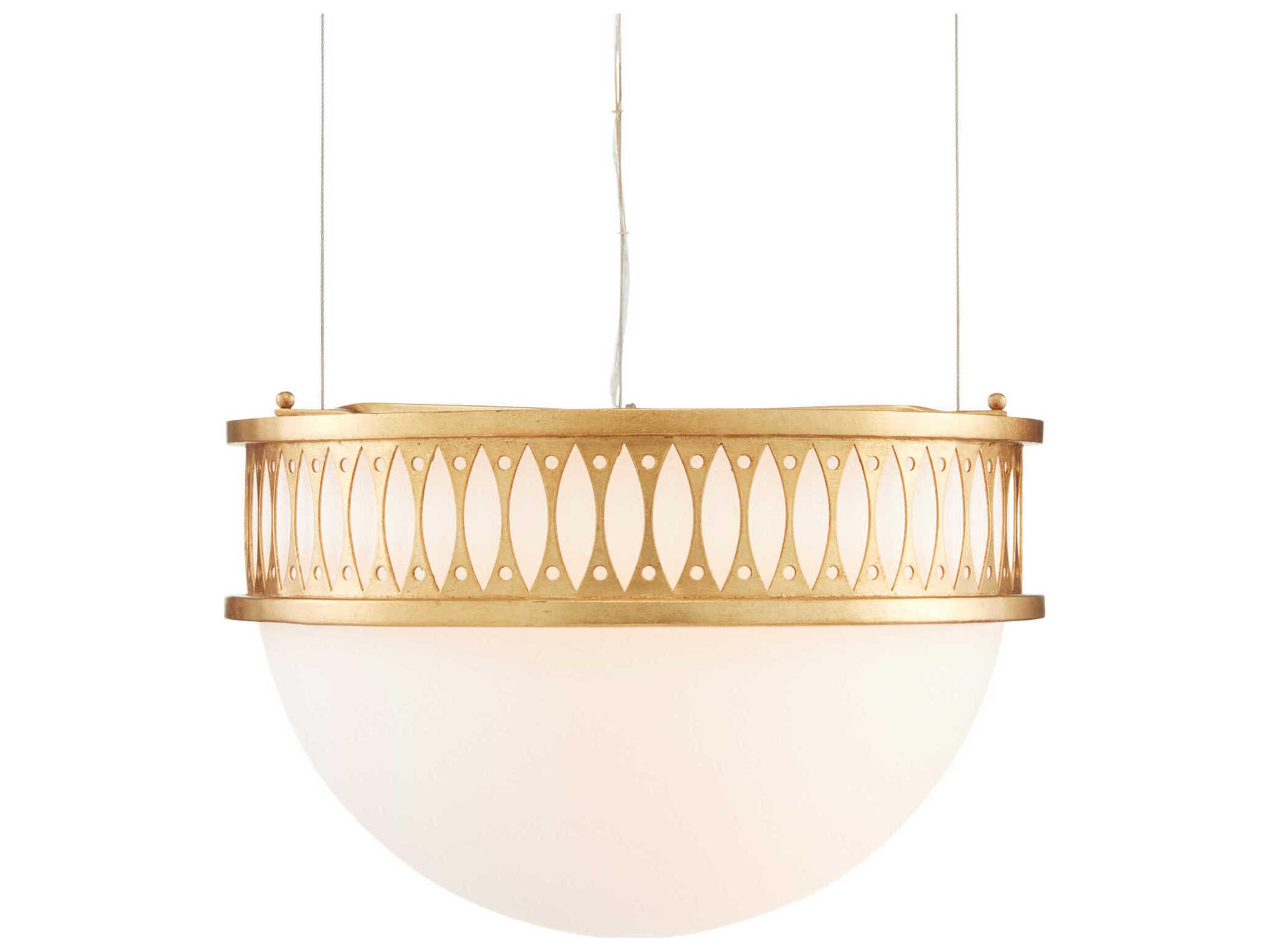 Lola 1-Light Gold Glass Bowl Pendant