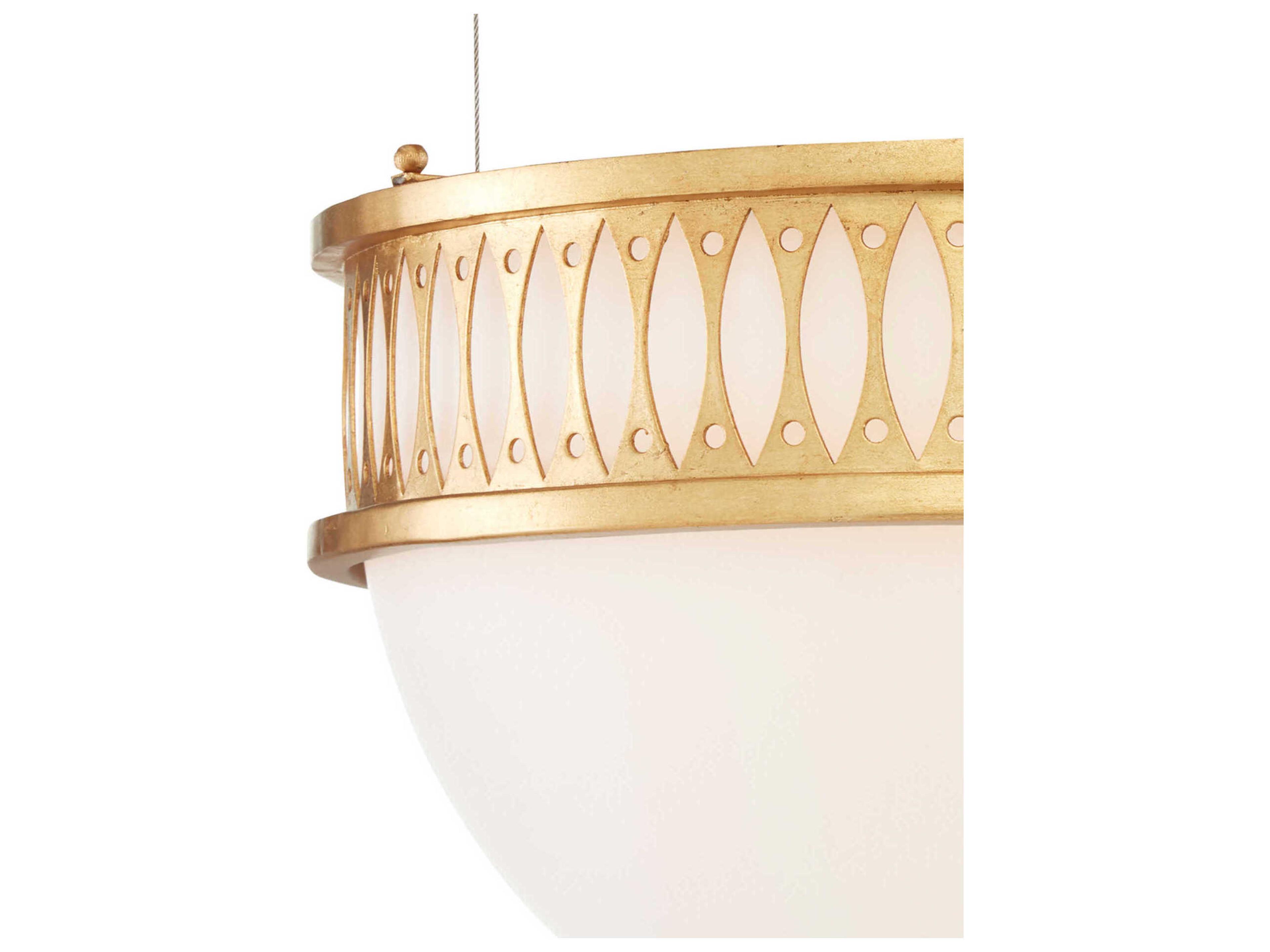 Currey & Company Lola 1-Light Gold Glass Bowl Pendant