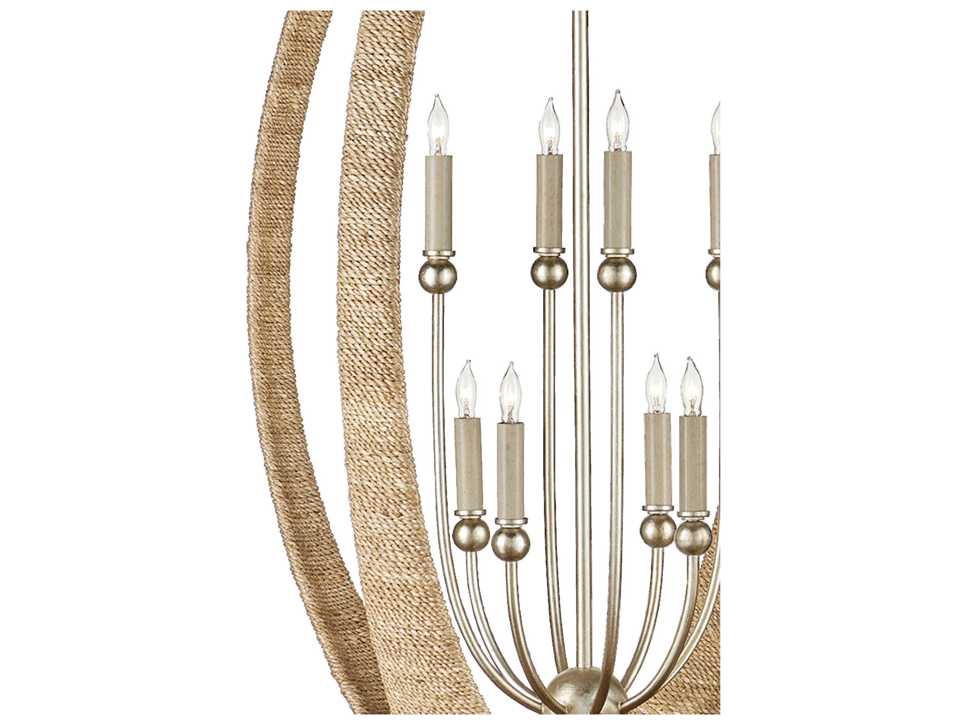 Currey & Company Menorca 8-Light Brown Candelabra Tiered Chandelier