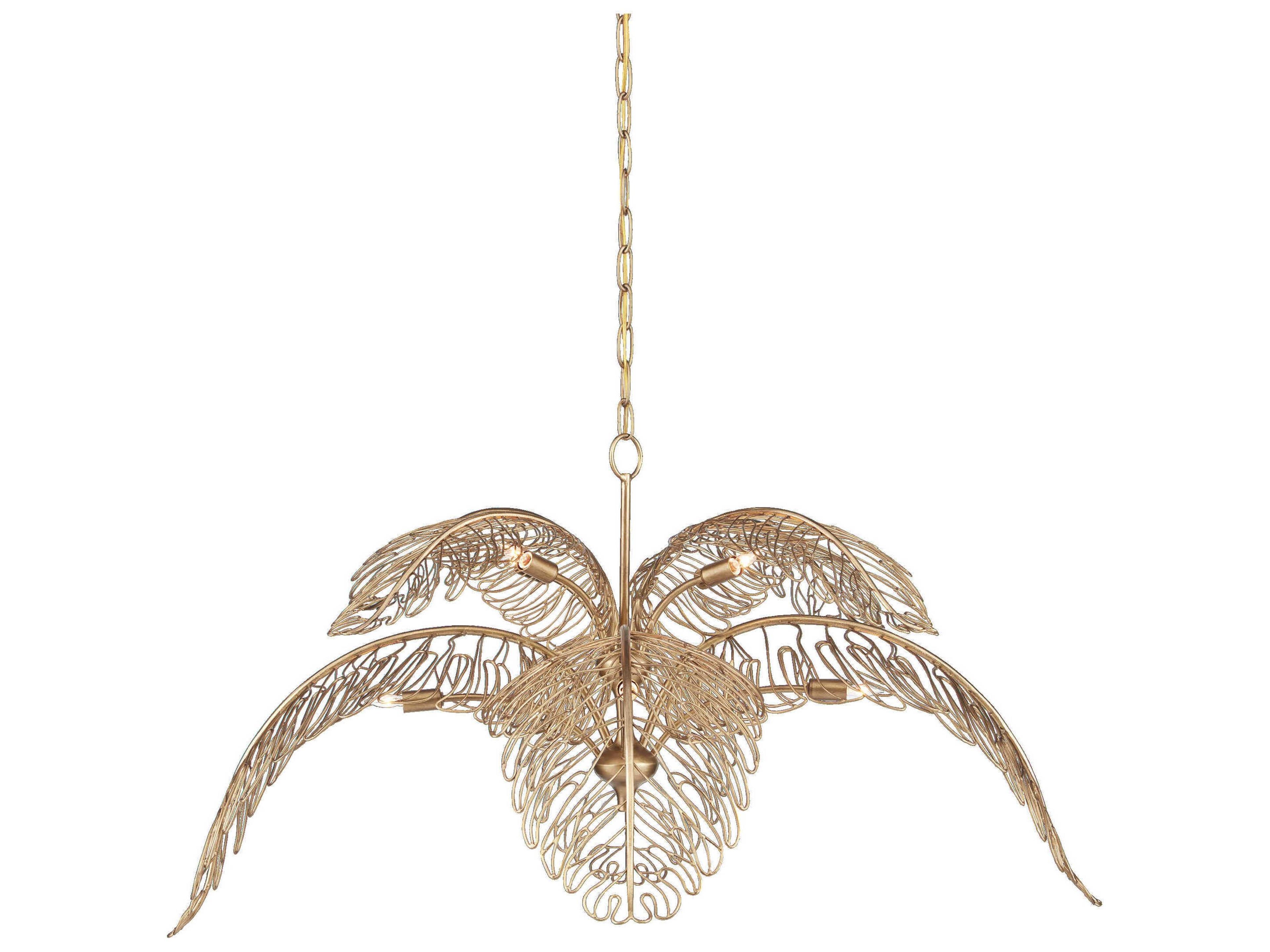 Currey & Company Taormina 8-Light Brass Chandelier