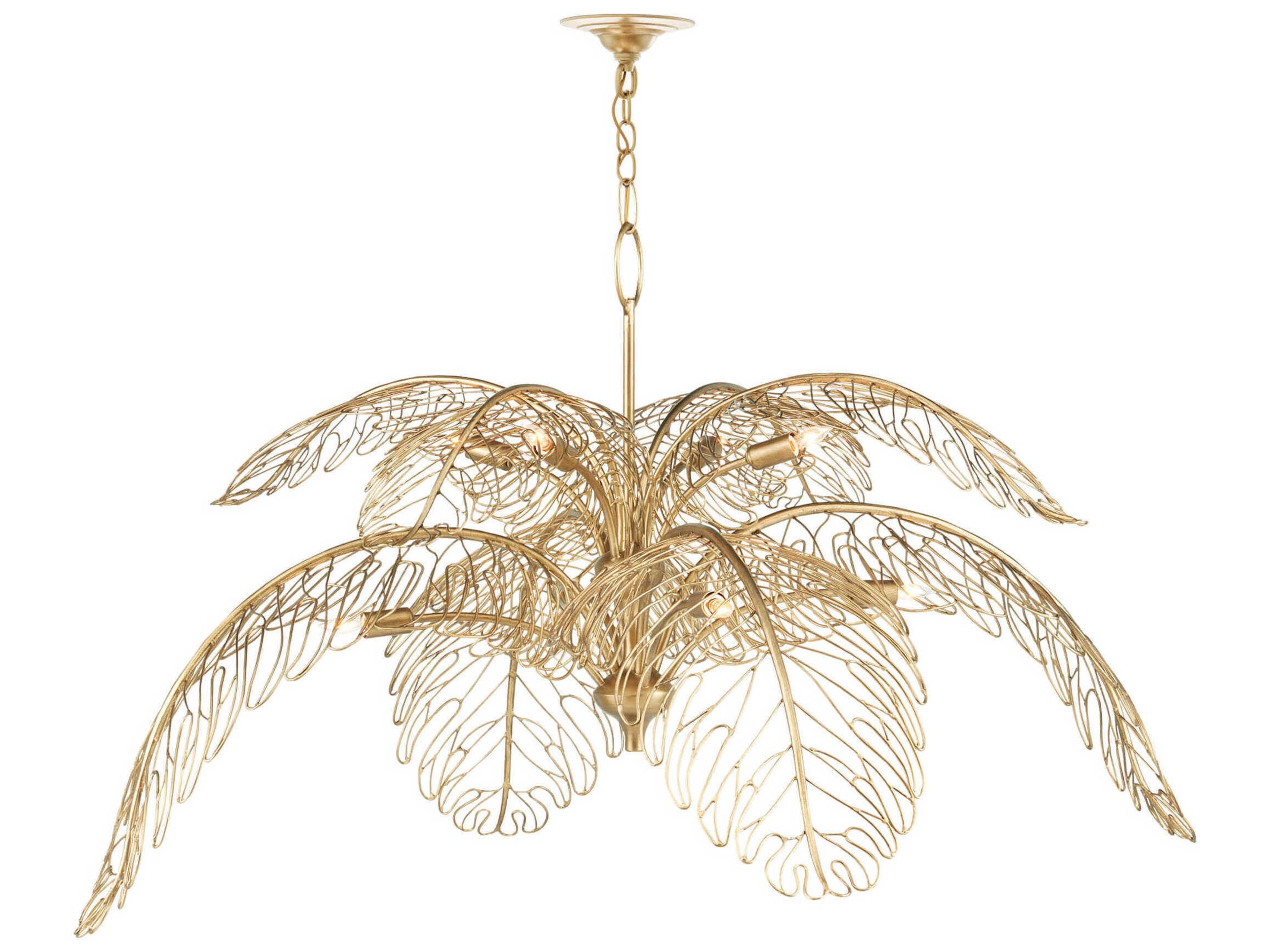 Currey & Company Taormina 8-Light Brass Chandelier