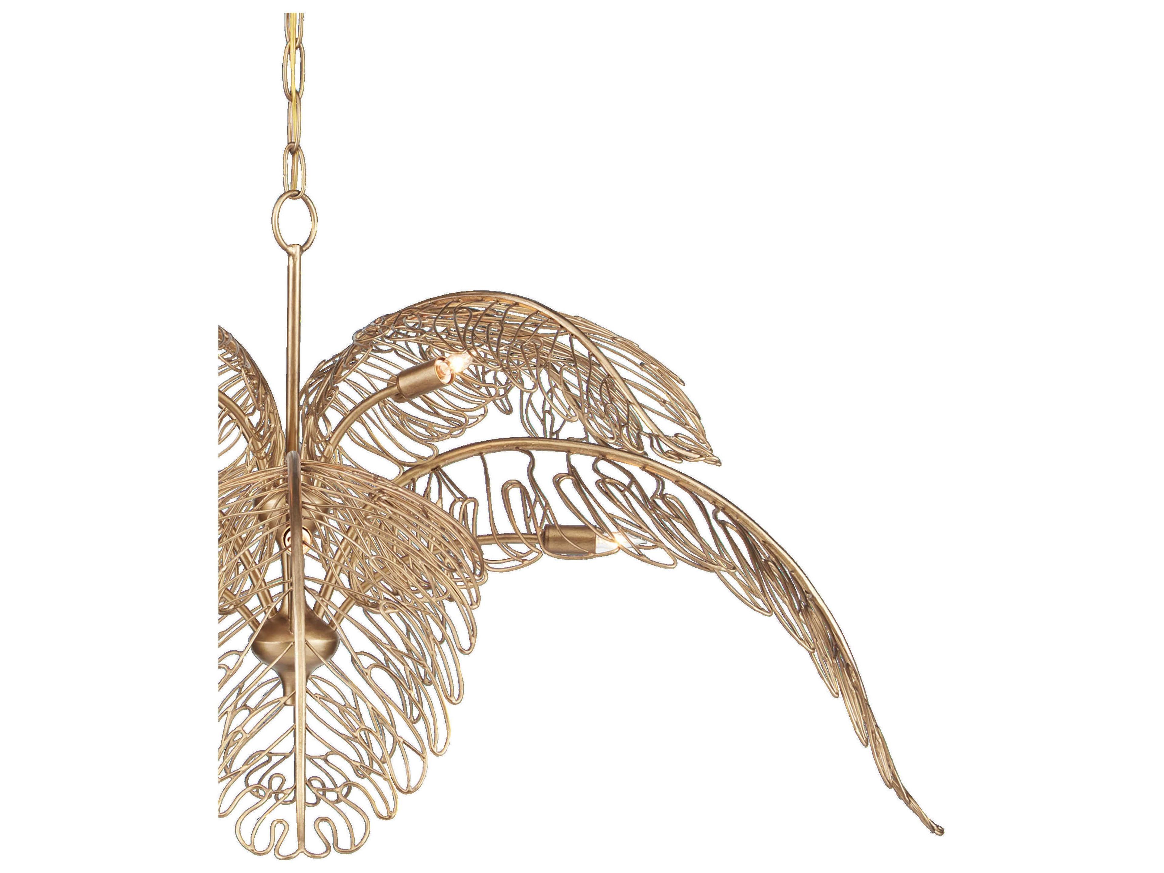 Currey & Company Taormina 8-Light Brass Chandelier