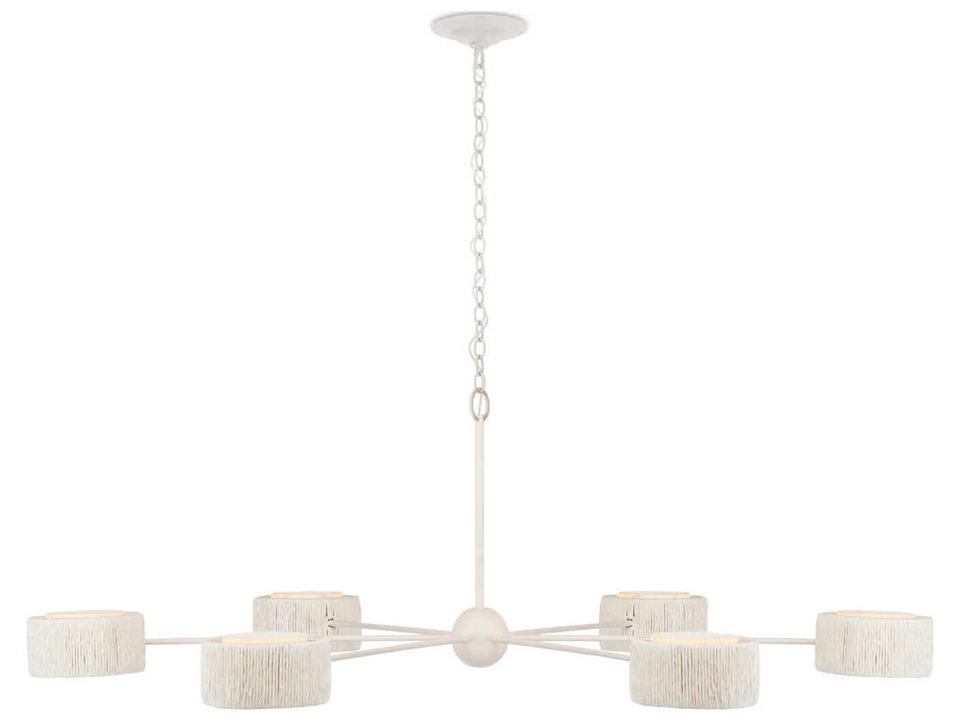 Currey & Company Monreale 6-Light White LED Chandelier