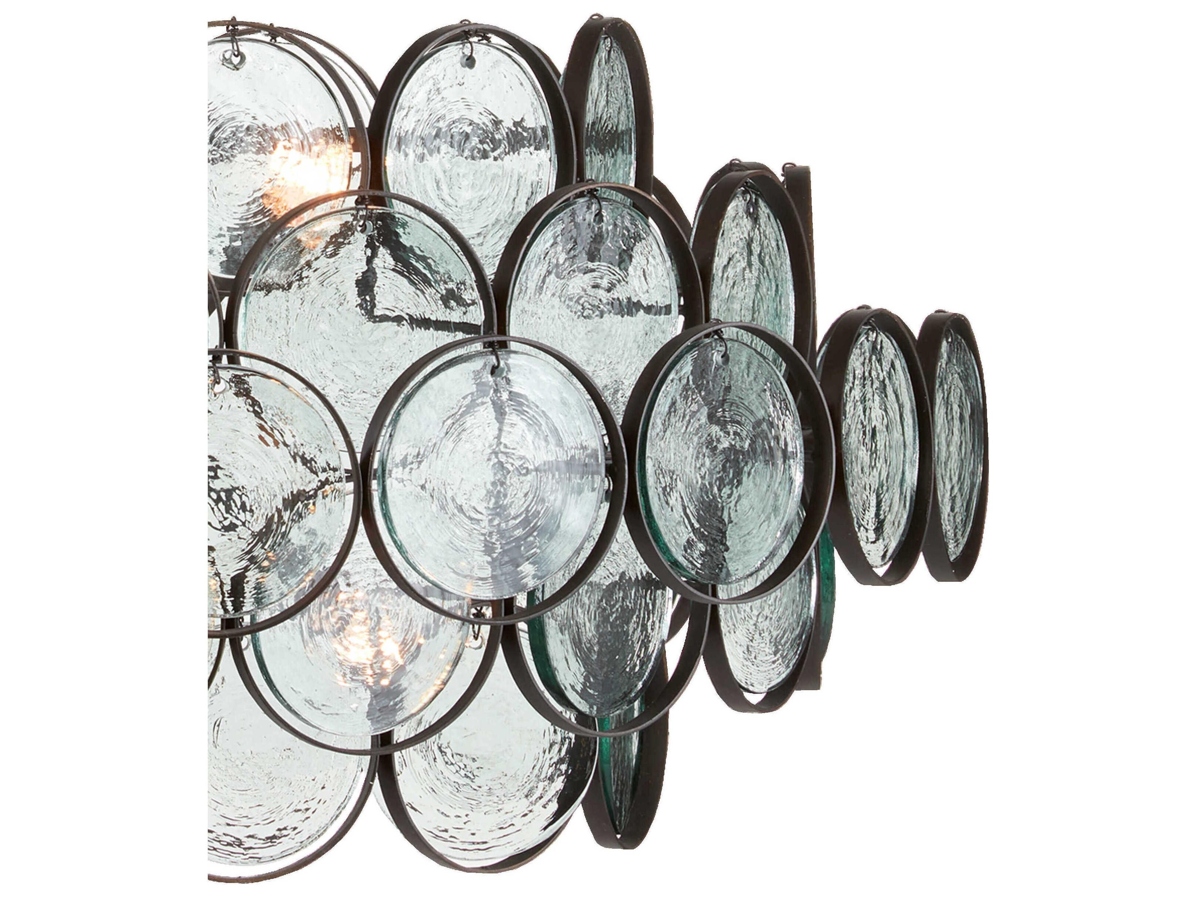 Currey & Company Galahad 8-Light Bronze Glass Pendant