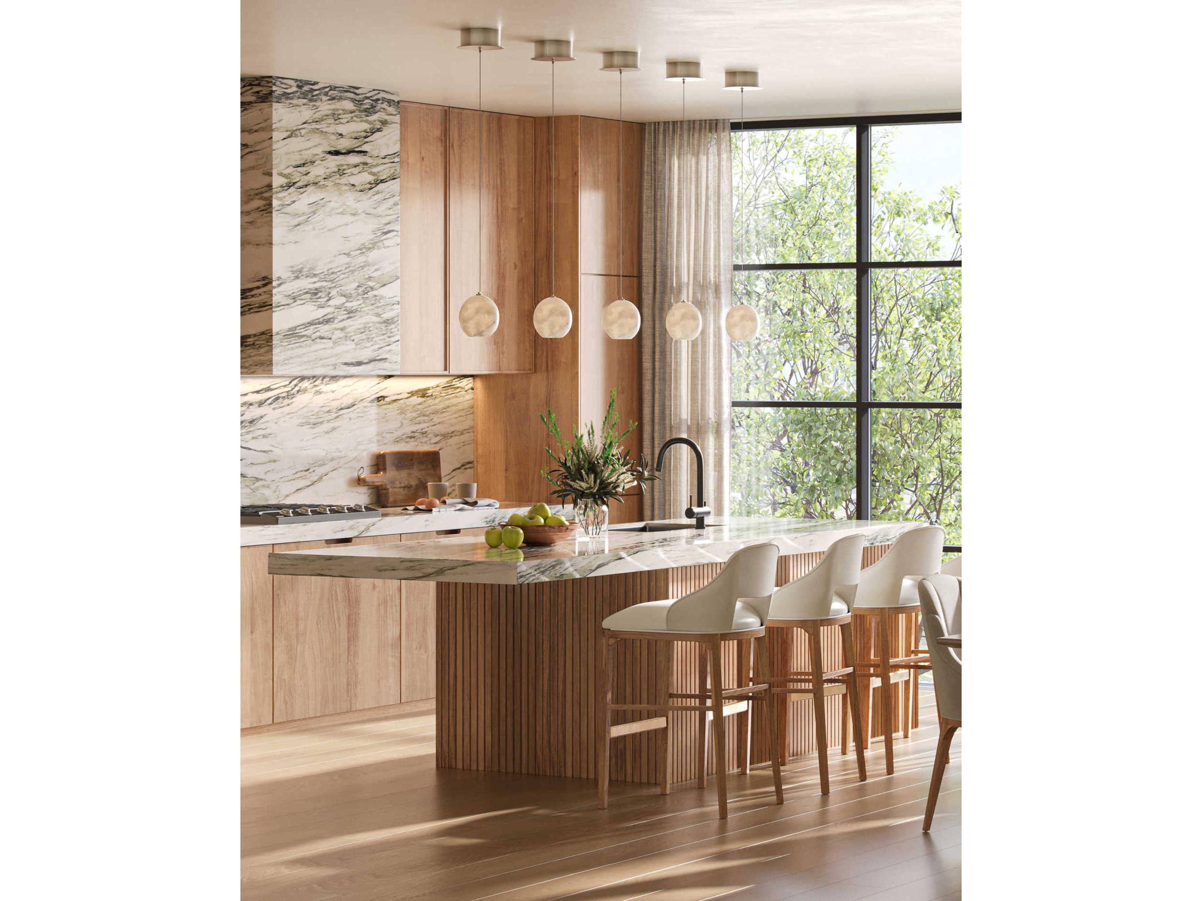 Currey & Company Lazio 1-Light Natural Painted Silver White Dome Mini Pendant