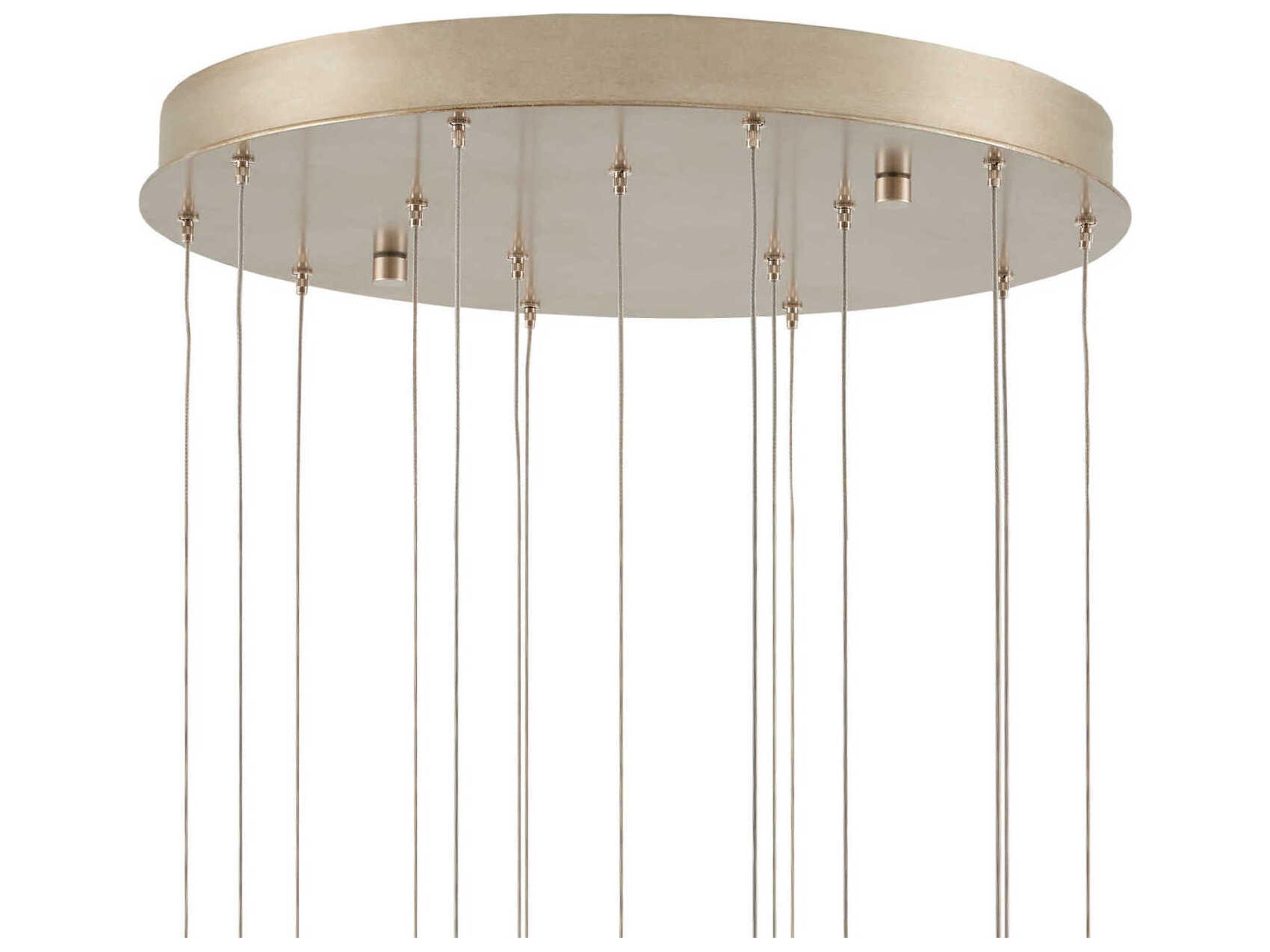 Currey & Company Lazio 15-Light Natural Painted Silver Dome Pendant