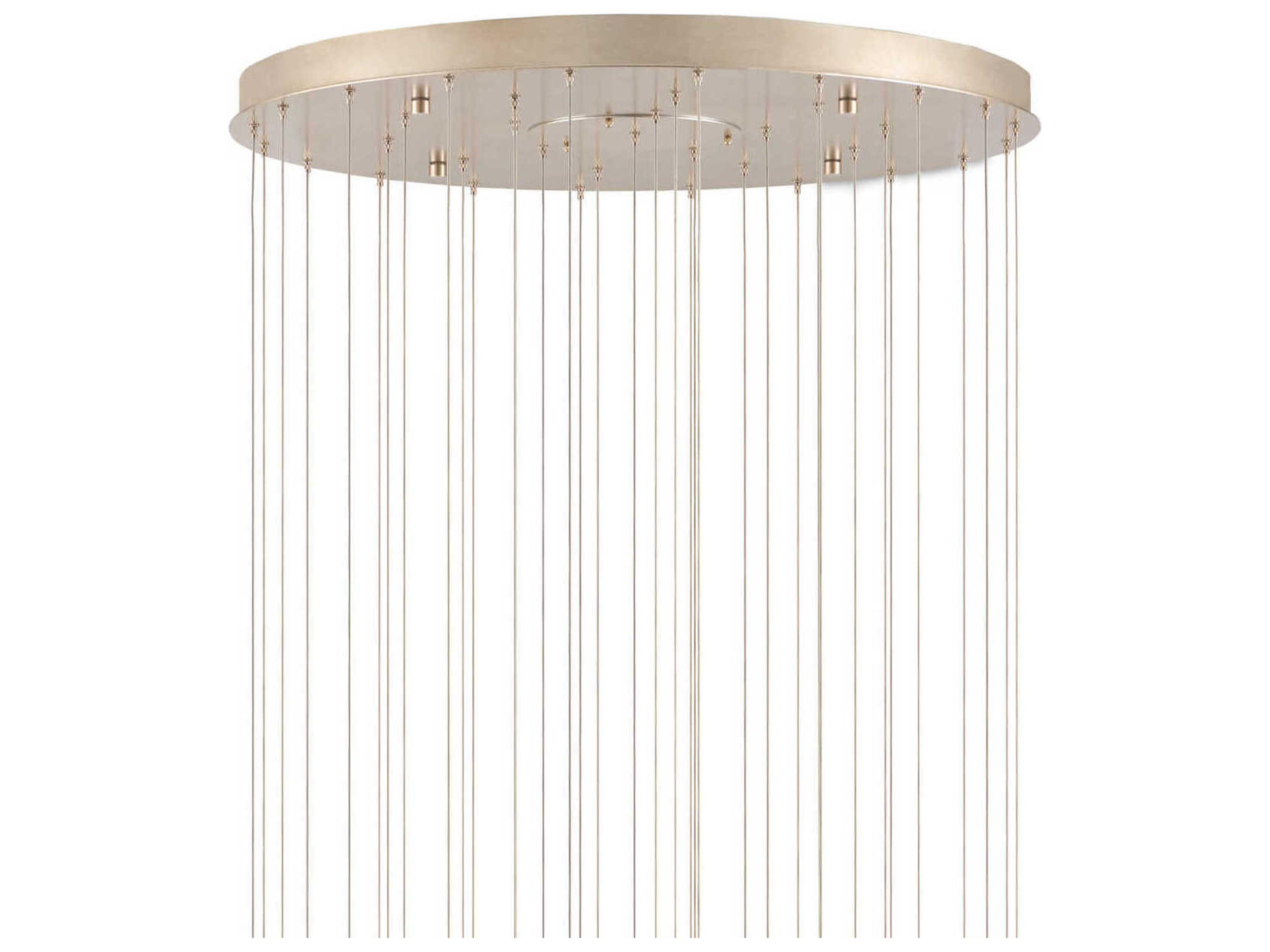 Currey & Company Lazio 36-Light Natural Painted Silver Dome Pendant