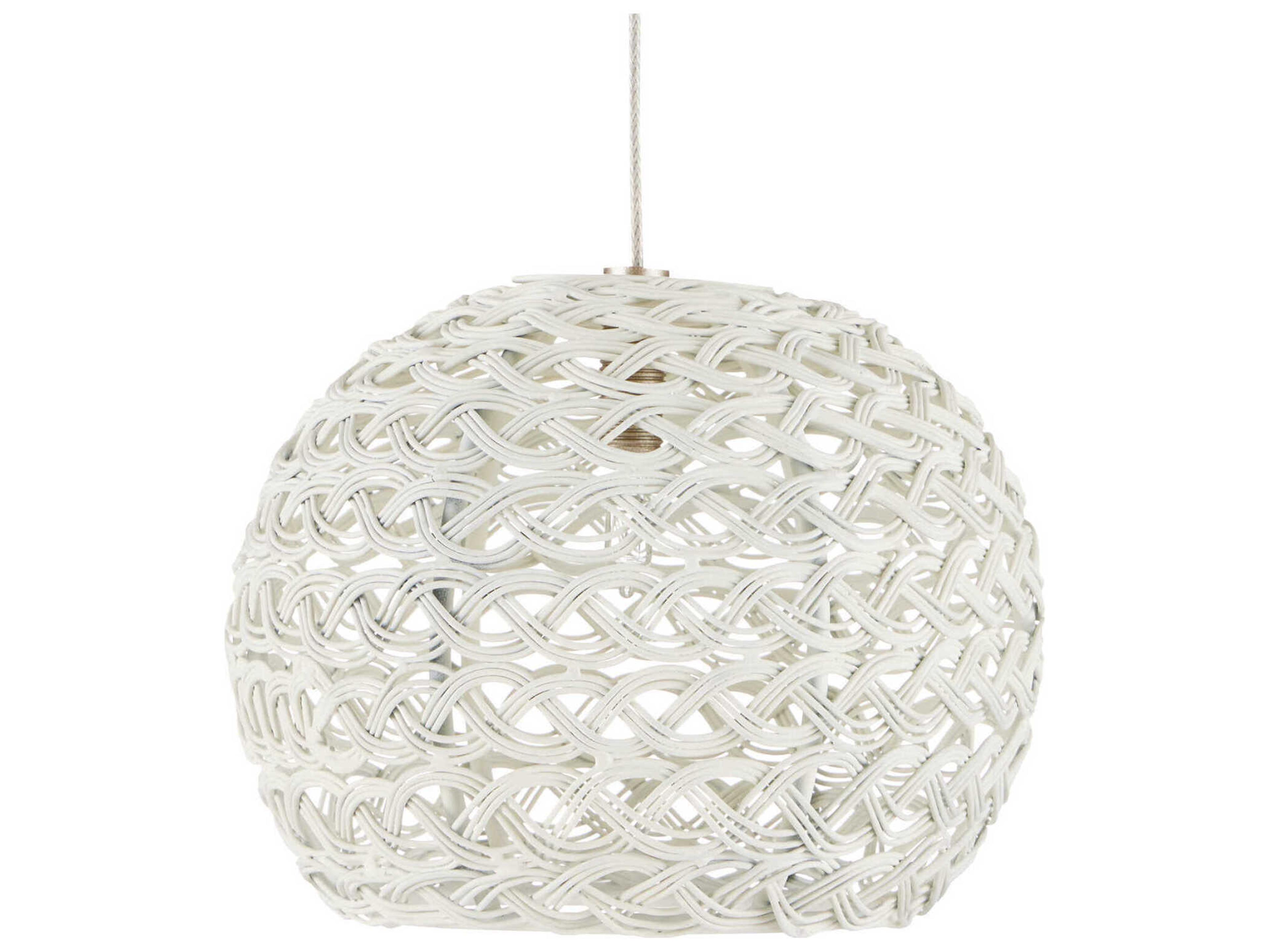 Currey & Company Piero 30-Light White Painted Silver Dome Island Pendant