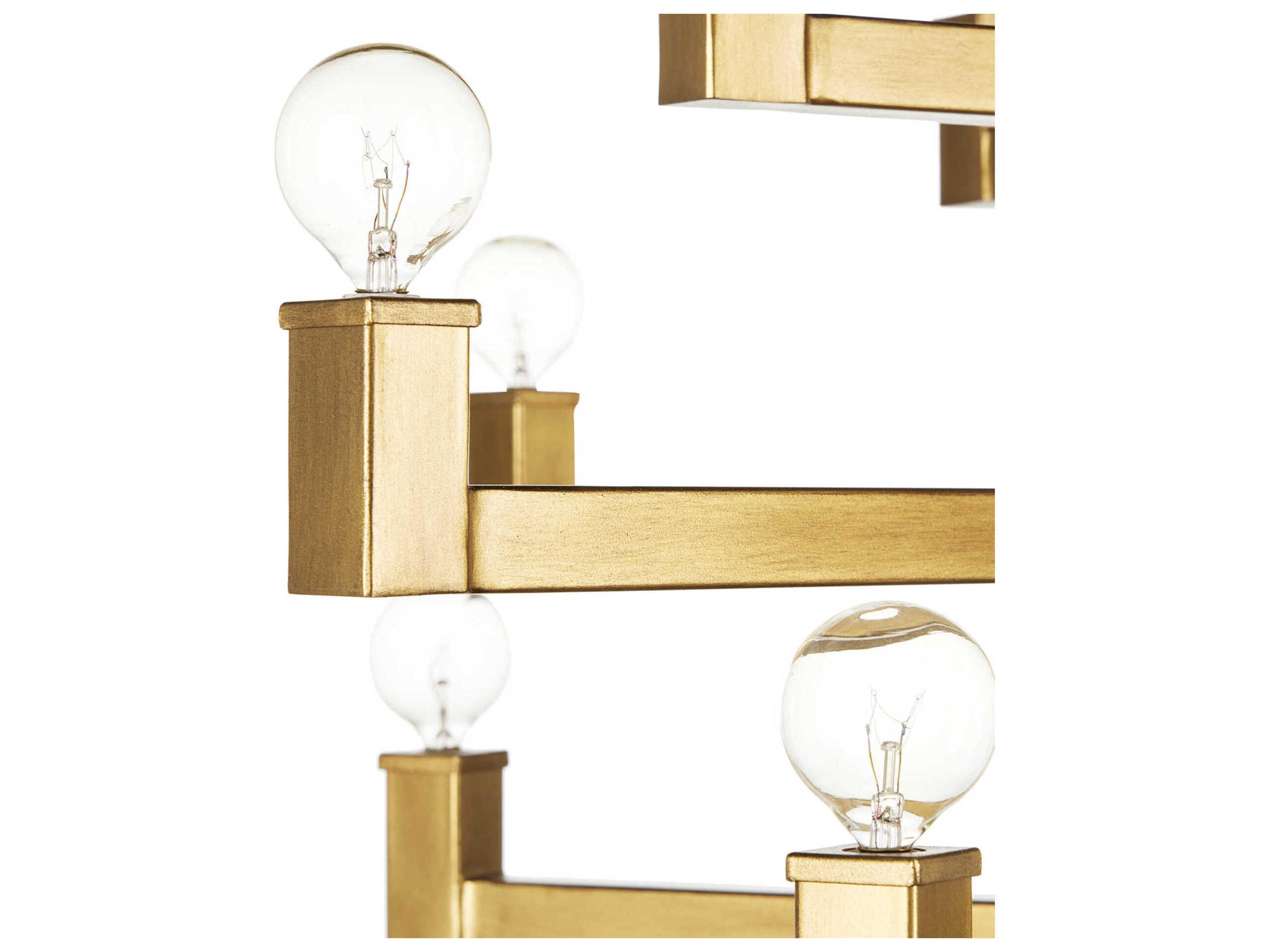 Currey & Company Andre 36-Light Brass Linear Tiered Chandelier