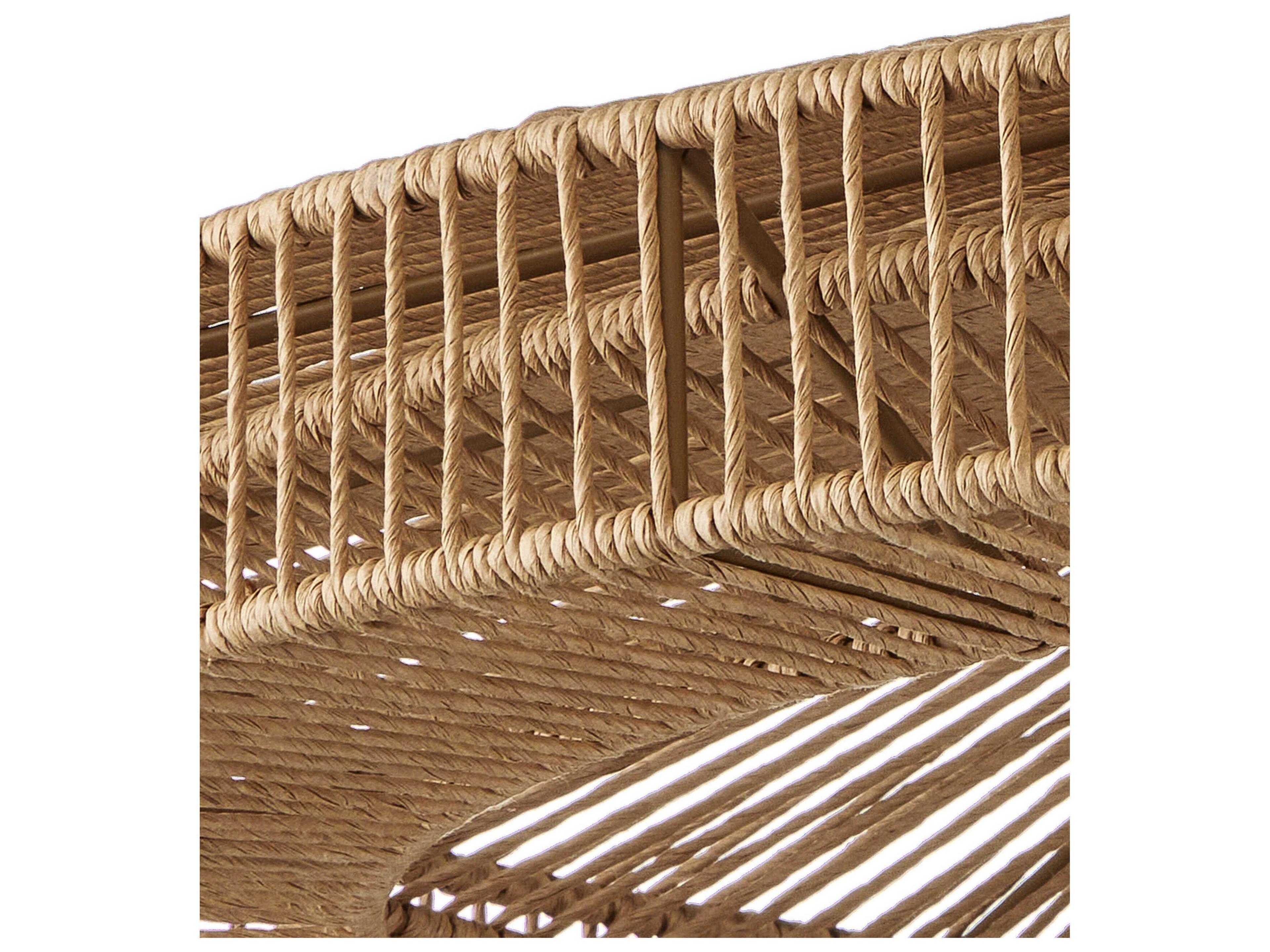 Currey & Company Maldives 5-Light Natural satin Black Brown Dome Pendant